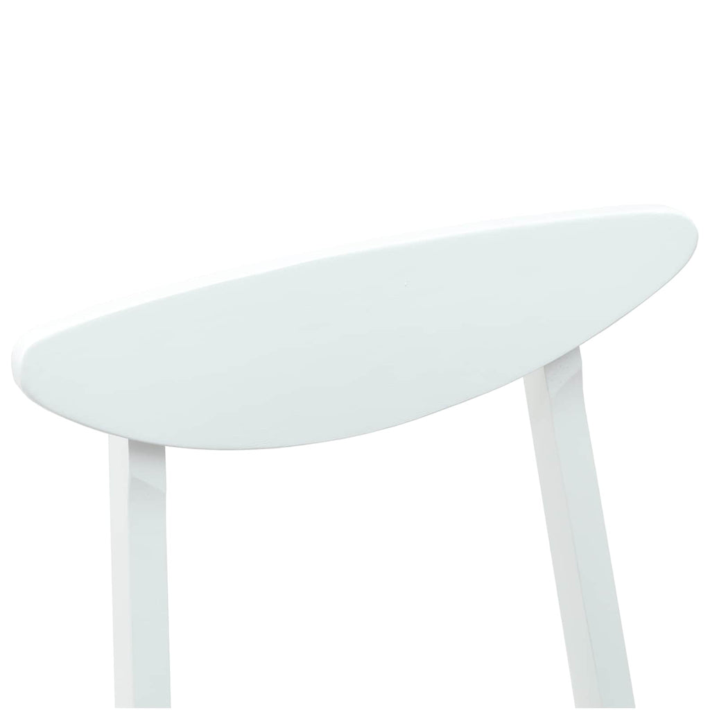 vidaXL Krzesła jadalne 2 pcs Biały 42 x 47.5 x 81 cm Drewno Gumowe