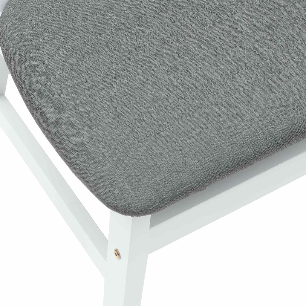 vidaXL Krzesła jadalne 2 pcs Biały 42 x 47.5 x 81 cm Drewno Gumowe
