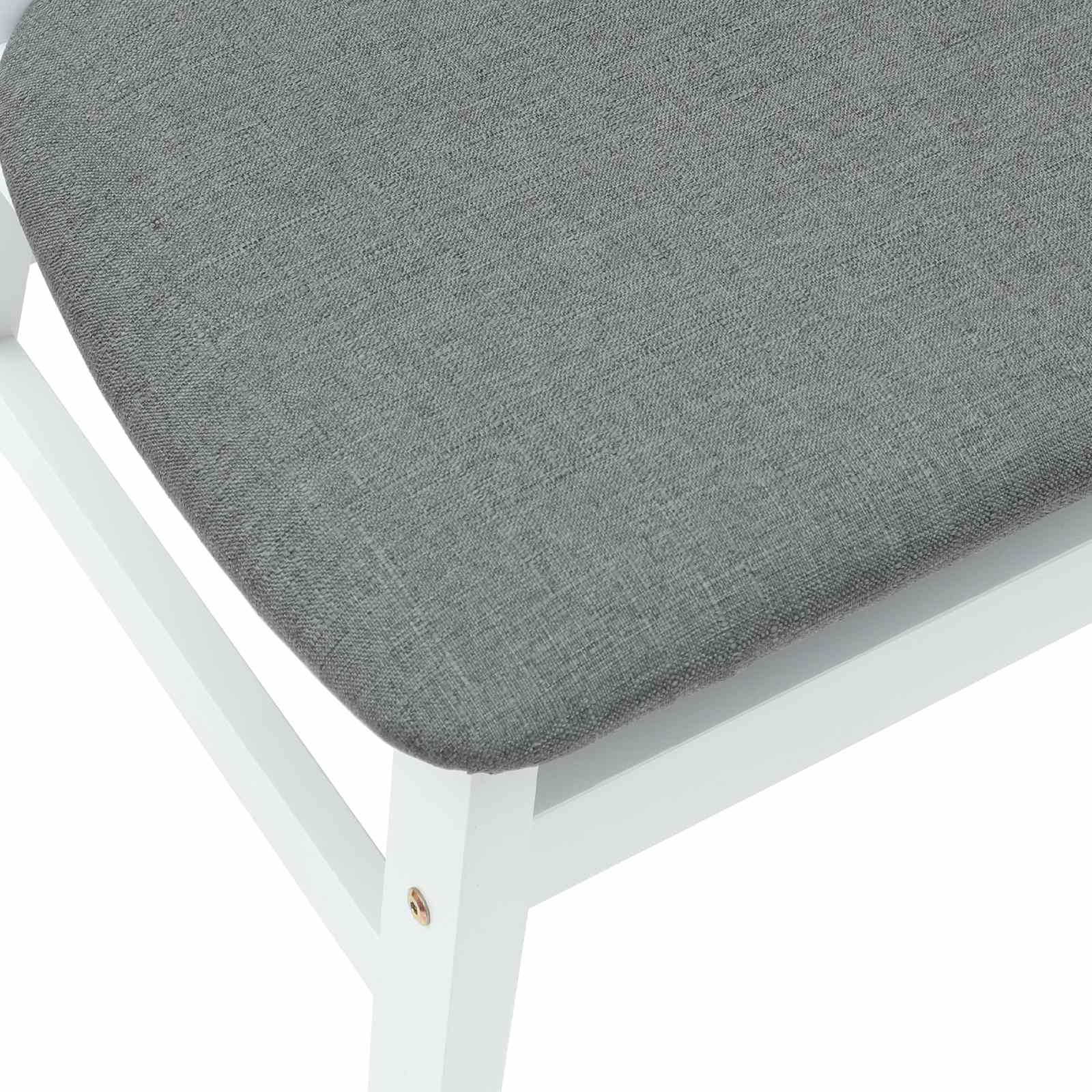 vidaXL Krzesła jadalne 2 pcs Biały 42 x 47.5 x 81 cm Drewno Gumowe