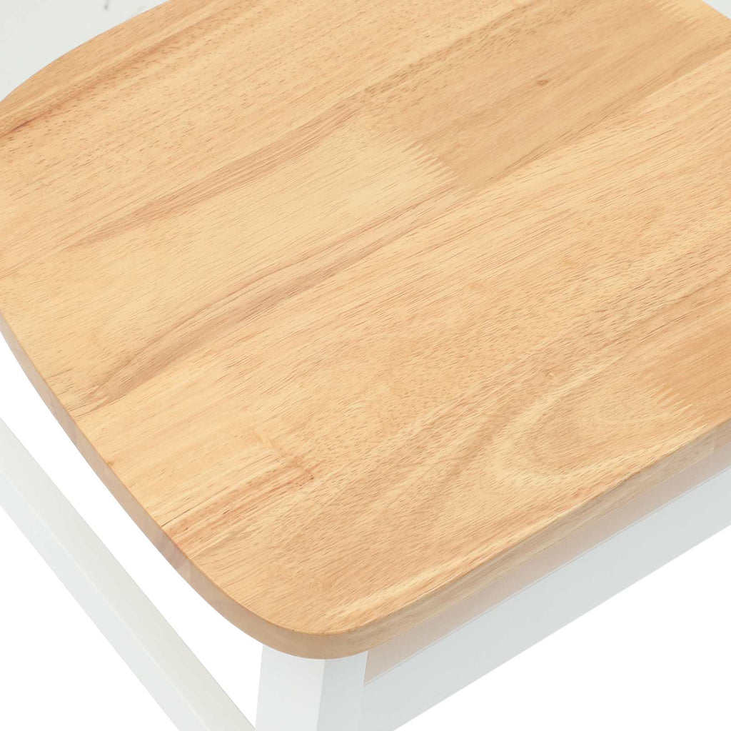 vidaXL Krzesła jadalne 2 pcs Biały 42 x 47.5 x 81 cm Drewno Gumowe