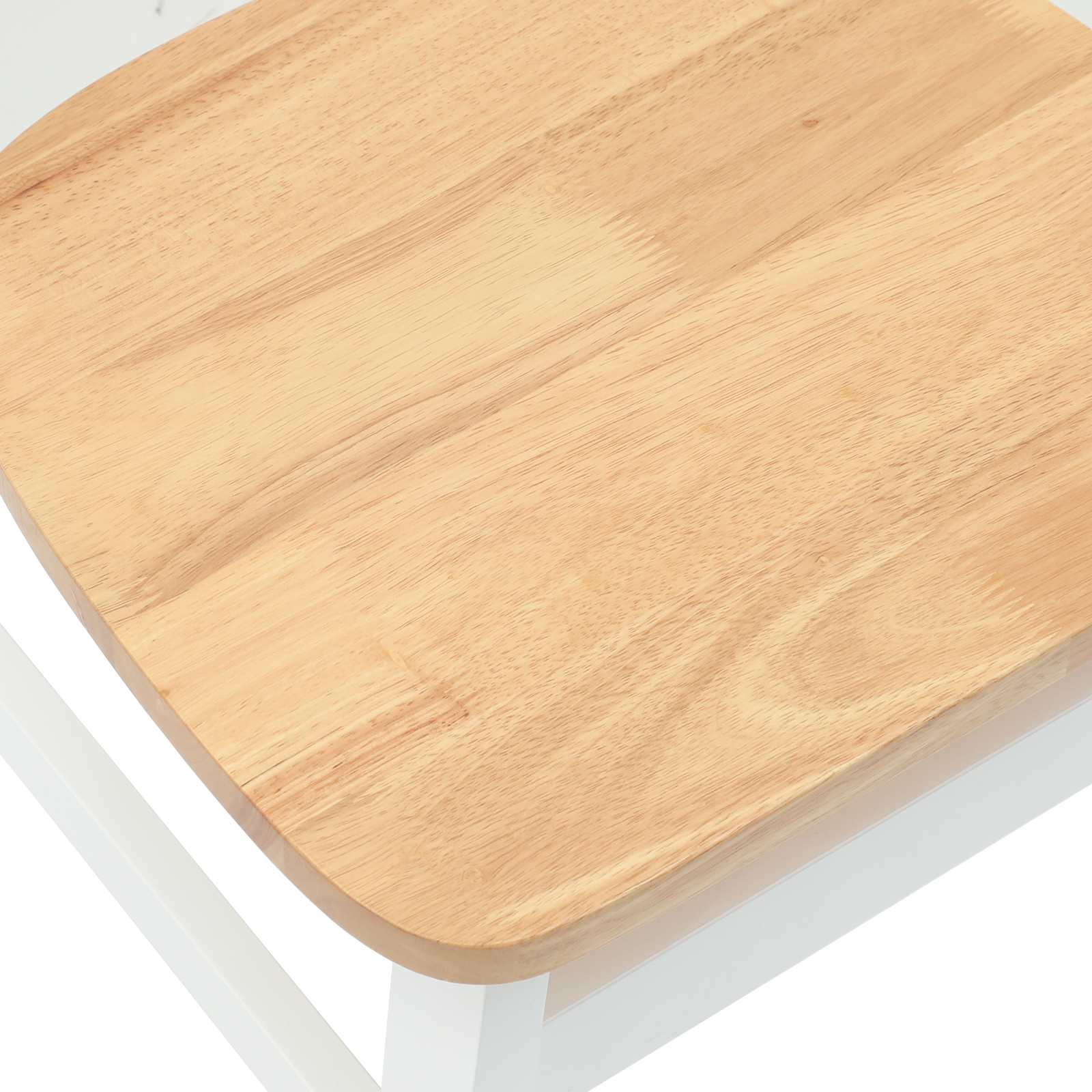 vidaXL Krzesła jadalne 2 pcs Biały 42 x 47.5 x 81 cm Drewno Gumowe