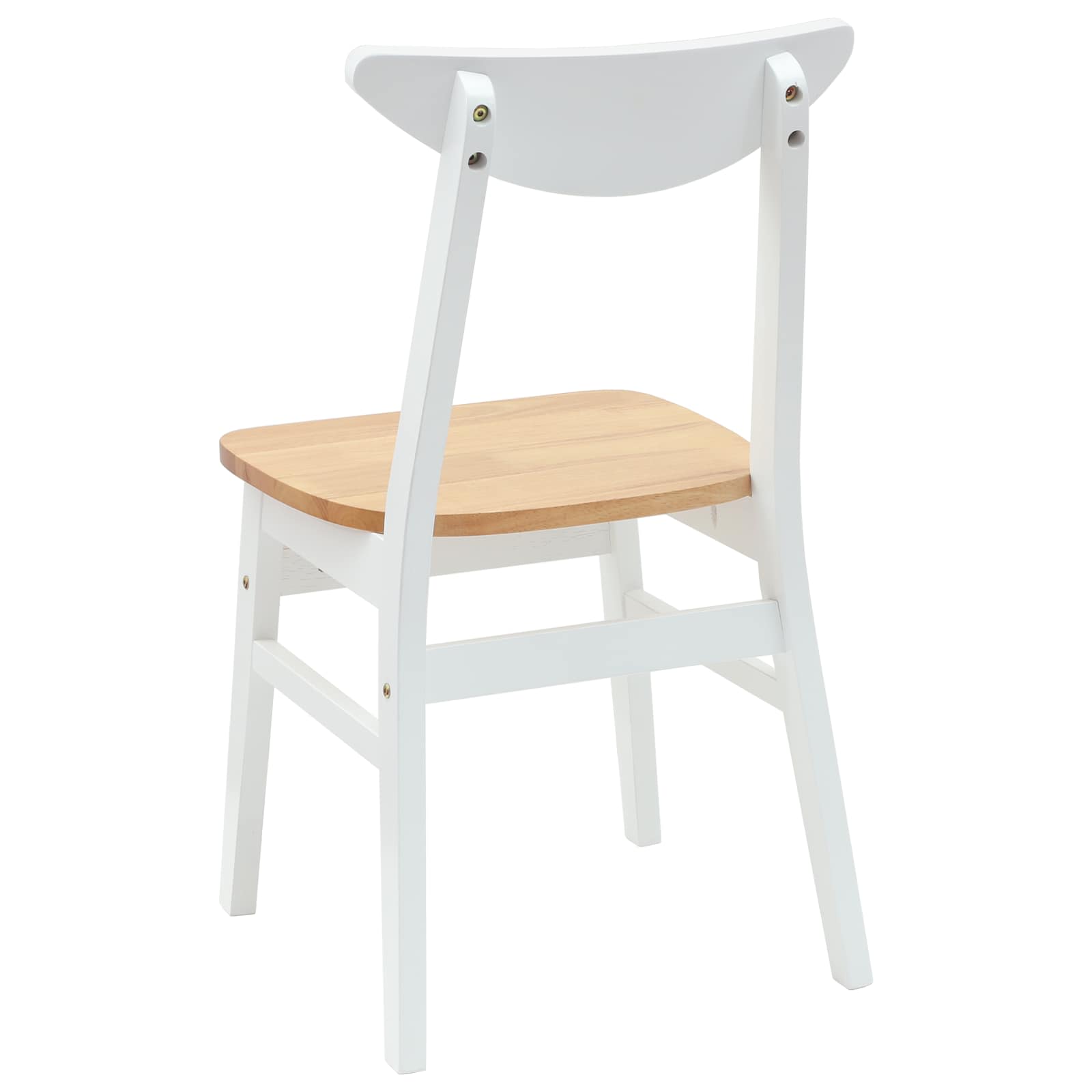 vidaXL Krzesła jadalne 2 pcs Biały 42 x 47.5 x 81 cm Drewno Gumowe