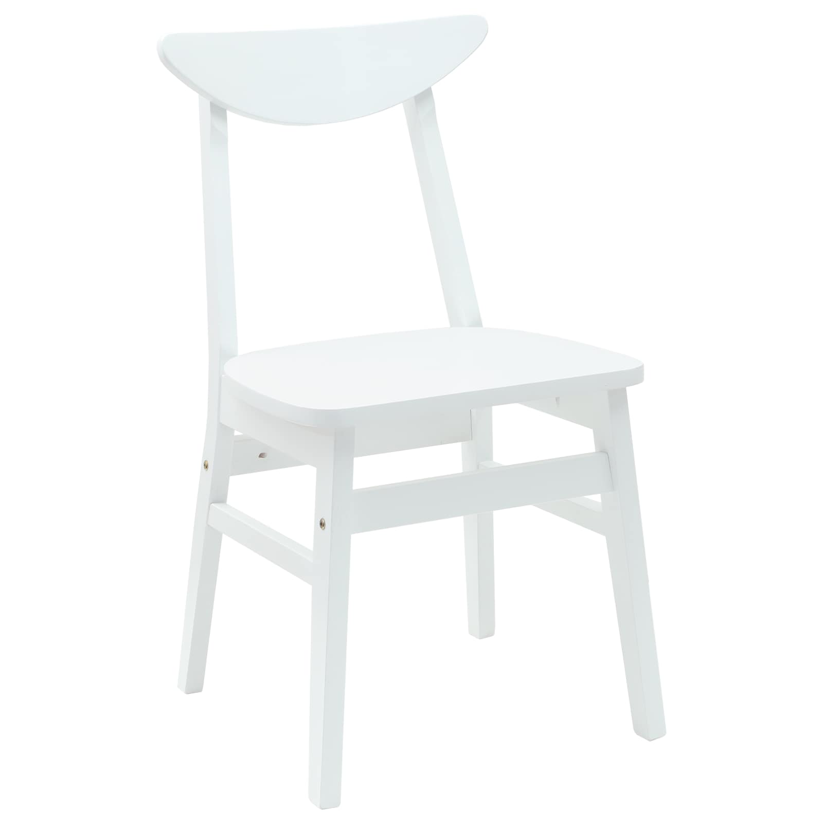 vidaXL Krzesła jadalne 2 pcs Biały 42 x 47.5 x 81 cm Drewno Gumowe