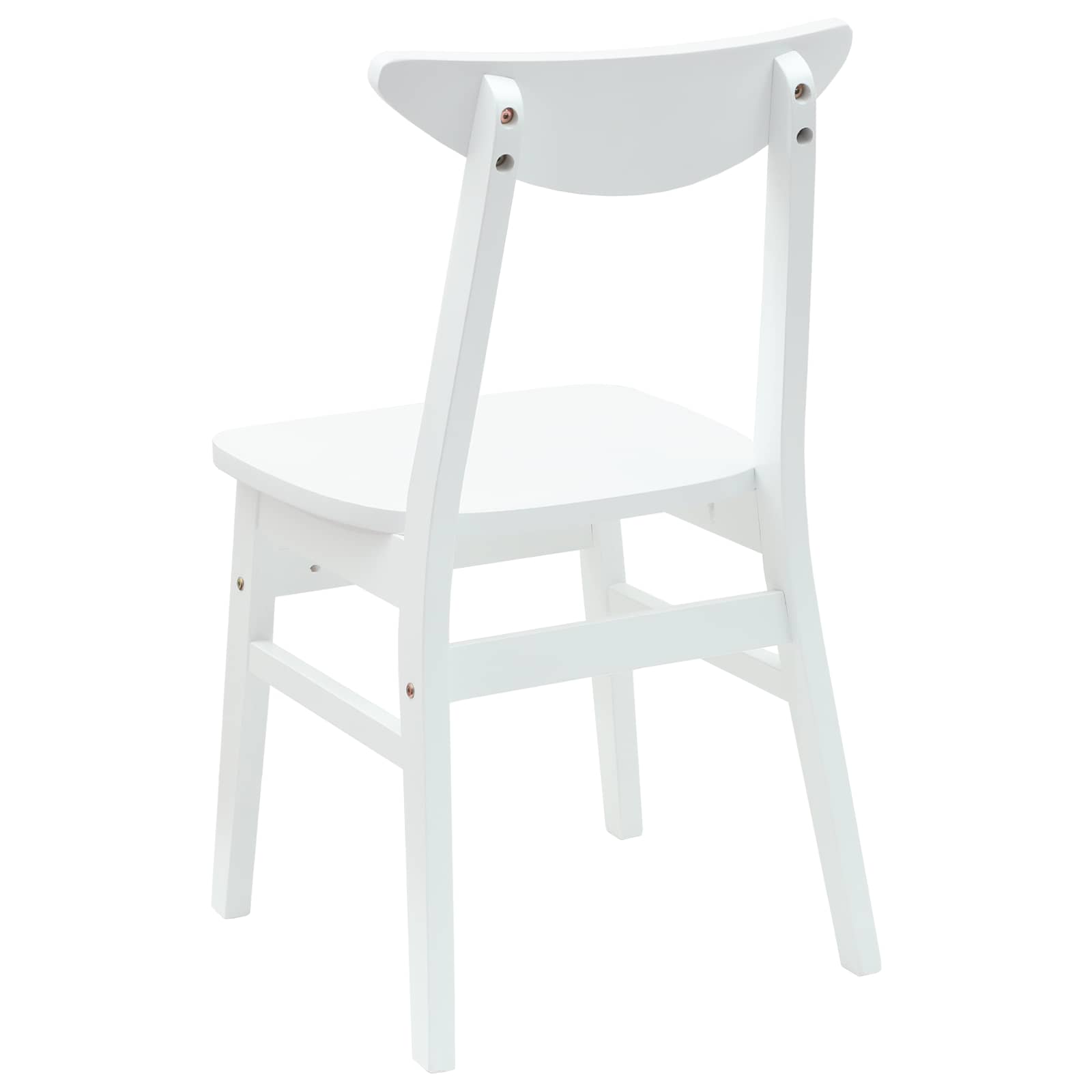 vidaXL Krzesła jadalne 2 pcs Biały 42 x 47.5 x 81 cm Drewno Gumowe