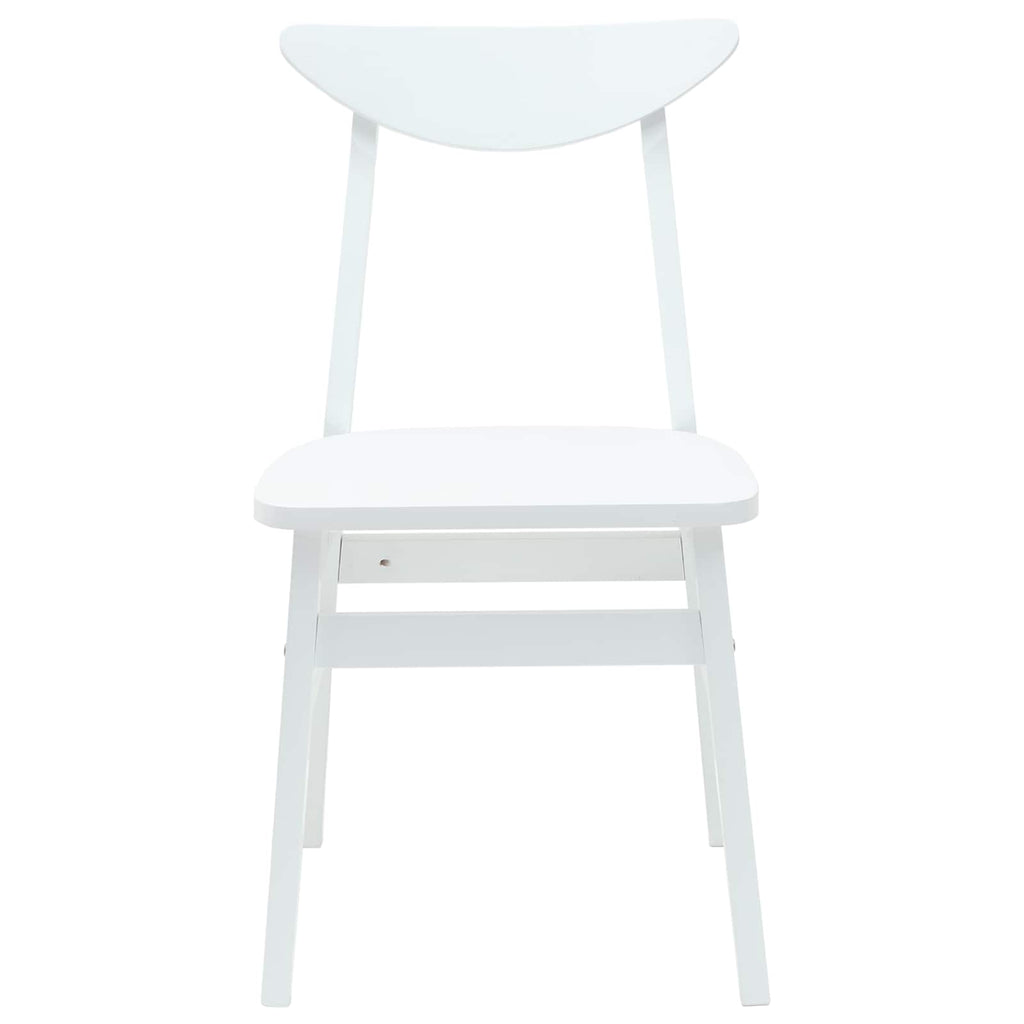 vidaXL Krzesła jadalne 2 pcs Biały 42 x 47.5 x 81 cm Drewno Gumowe