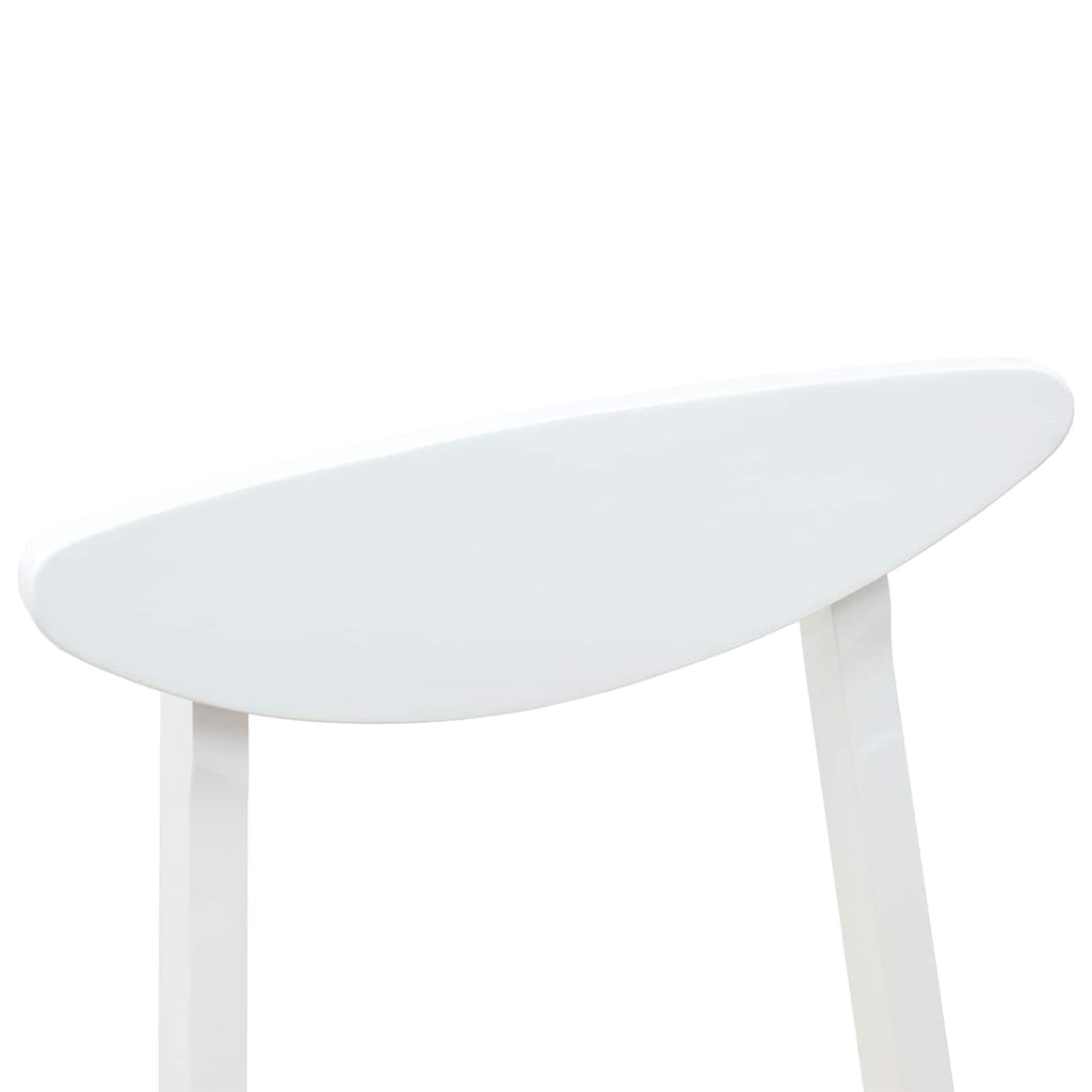 vidaXL Krzesła jadalne 2 pcs Biały 42 x 47.5 x 81 cm Drewno Gumowe
