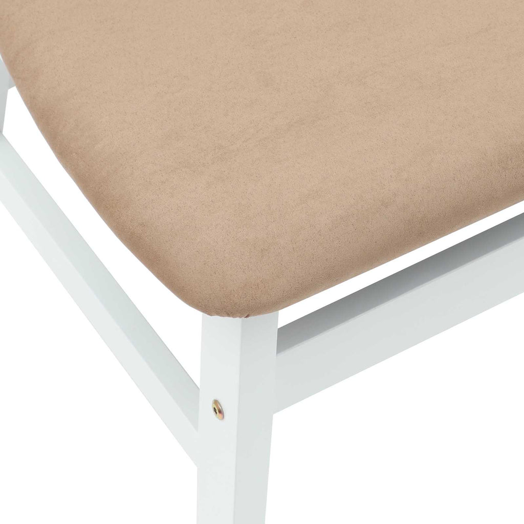 vidaXL Krzesła jadalne 2 pcs Biały 42 x 47.5 x 81 cm Drewno Gumowe