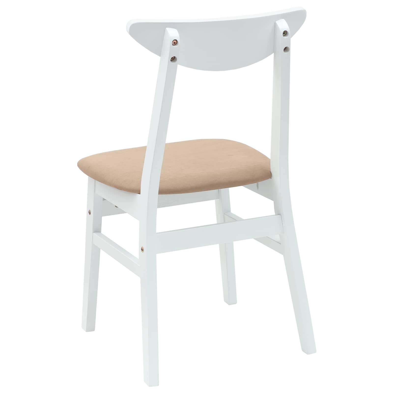 vidaXL Krzesła jadalne 2 pcs Biały 42 x 47.5 x 81 cm Drewno Gumowe