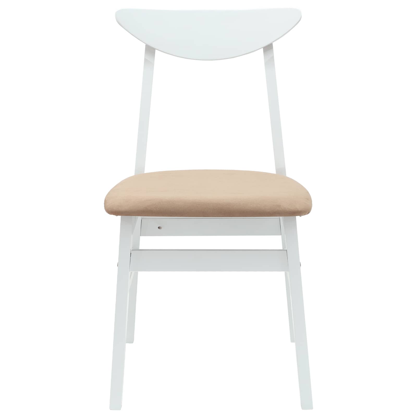 vidaXL Krzesła jadalne 2 pcs Biały 42 x 47.5 x 81 cm Drewno Gumowe