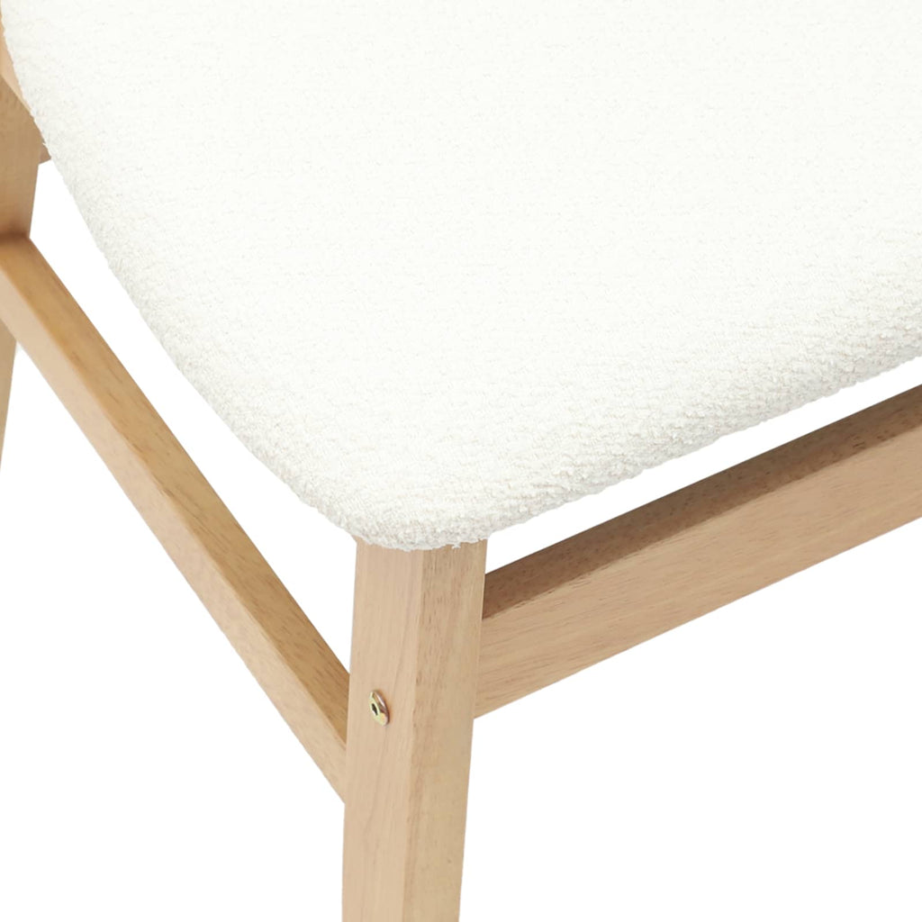 vidaXL Krzesła jadalne 2 pcs Naturalny 42 x 47.5 x 81 cm Drewno Gumowe