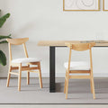 vidaXL Krzesła jadalne 2 pcs Naturalny 42 x 47.5 x 81 cm Drewno Gumowe