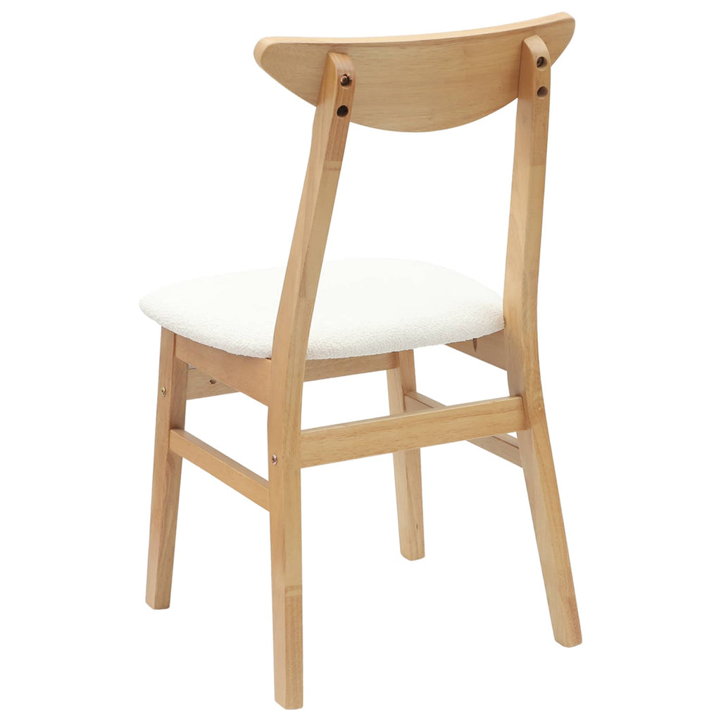 vidaXL Krzesła jadalne 2 pcs Naturalny 42 x 47.5 x 81 cm Drewno Gumowe