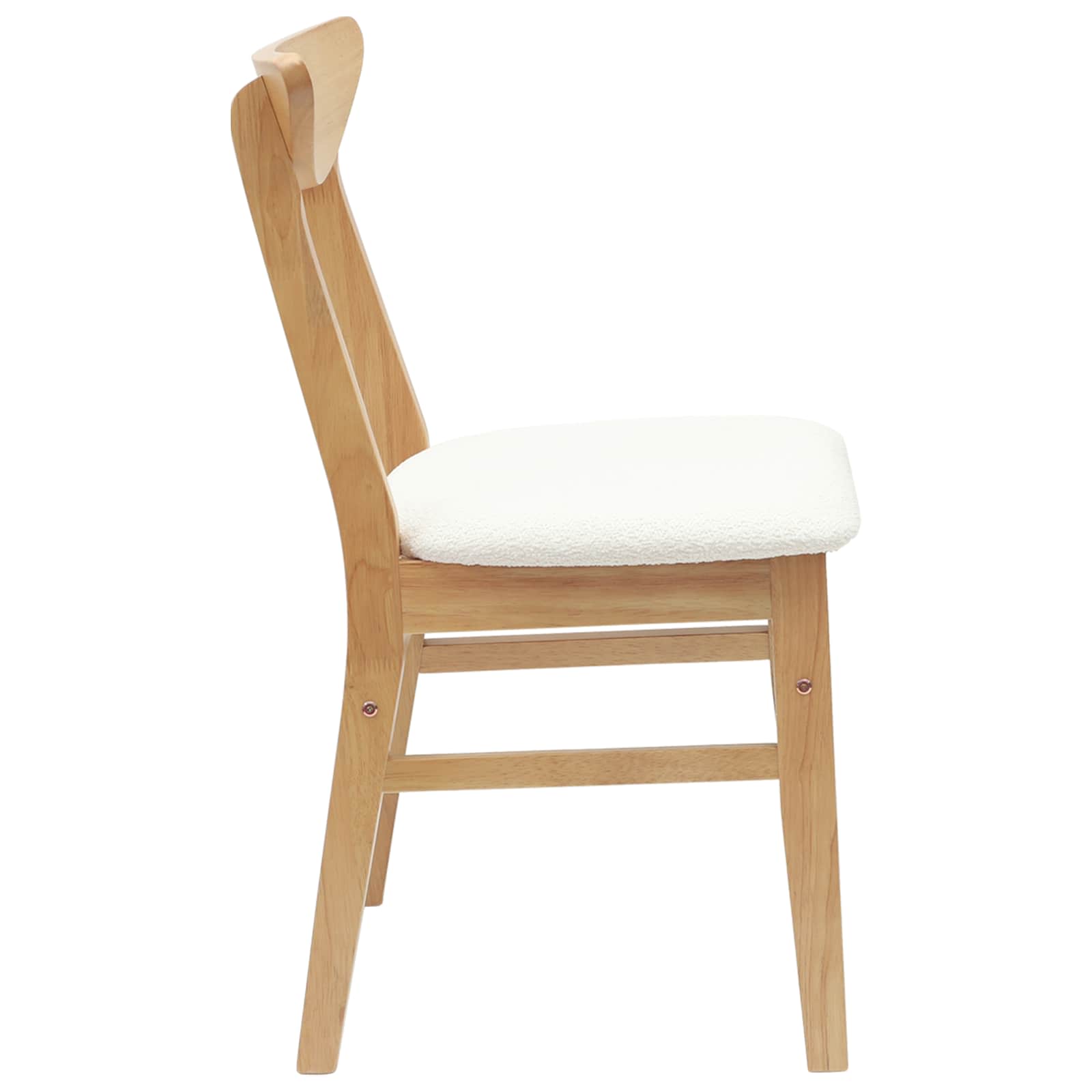 vidaXL Krzesła jadalne 2 pcs Naturalny 42 x 47.5 x 81 cm Drewno Gumowe