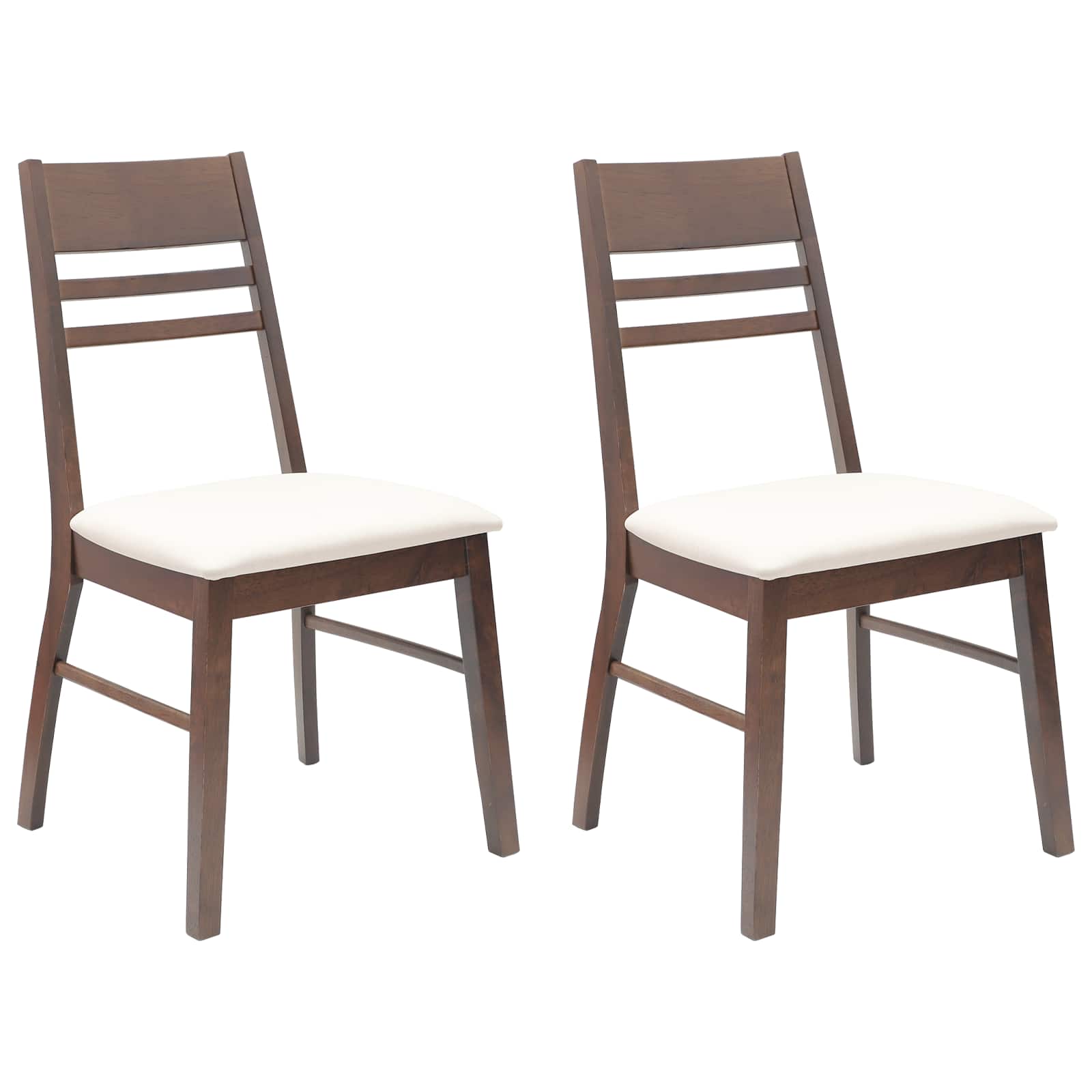 vidaXL Krzesła jadalne 2 pcs Jasny Brąz 43 x 54 x 89 cm Drewno Gumowe