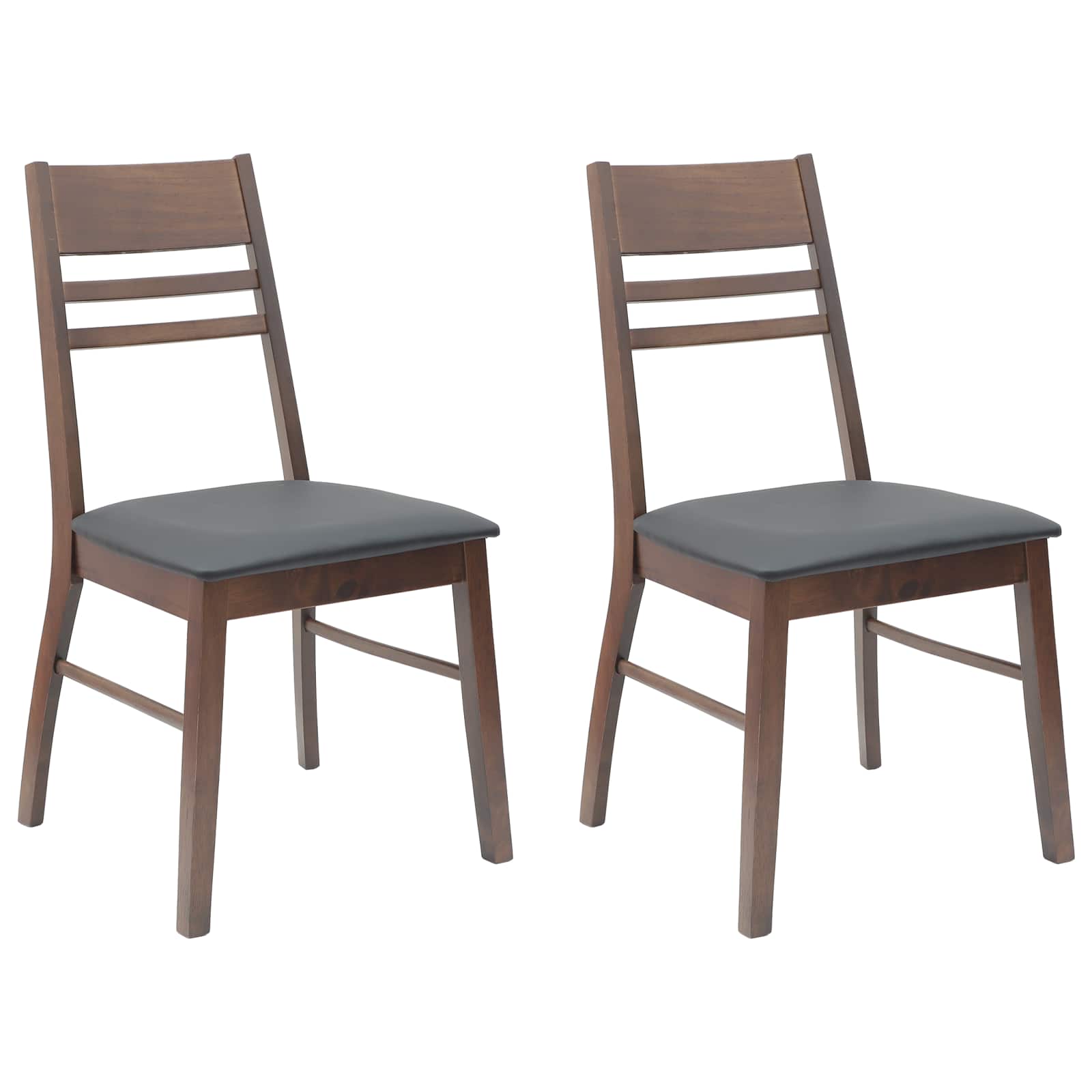 vidaXL Krzesła jadalne 2 pcs Jasny Brąz 43 x 54 x 89 cm Drewno Gumowe