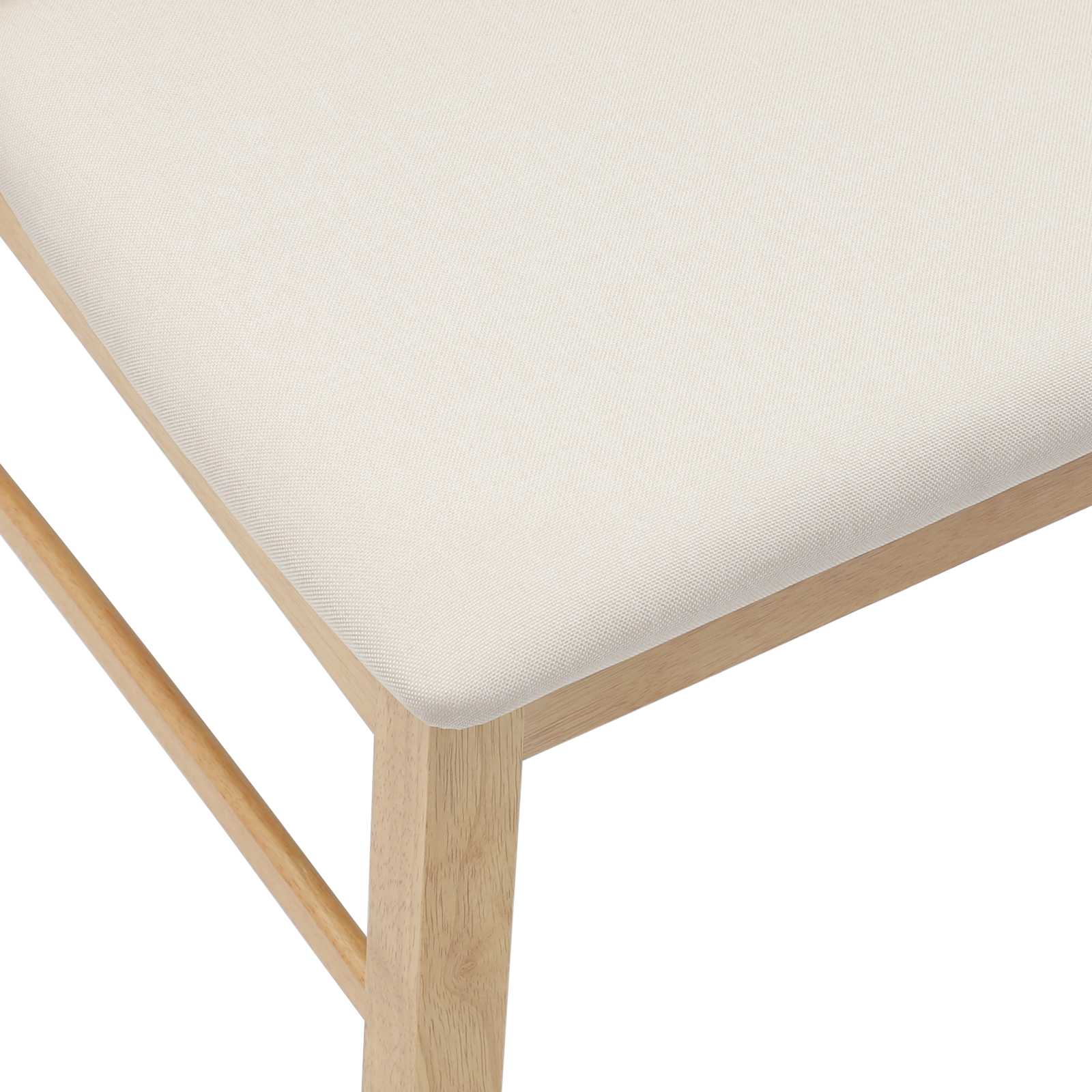 vidaXL Krzesła jadalne 2 pcs Naturalny 43 x 54 x 89 cm Drewno Gumowe