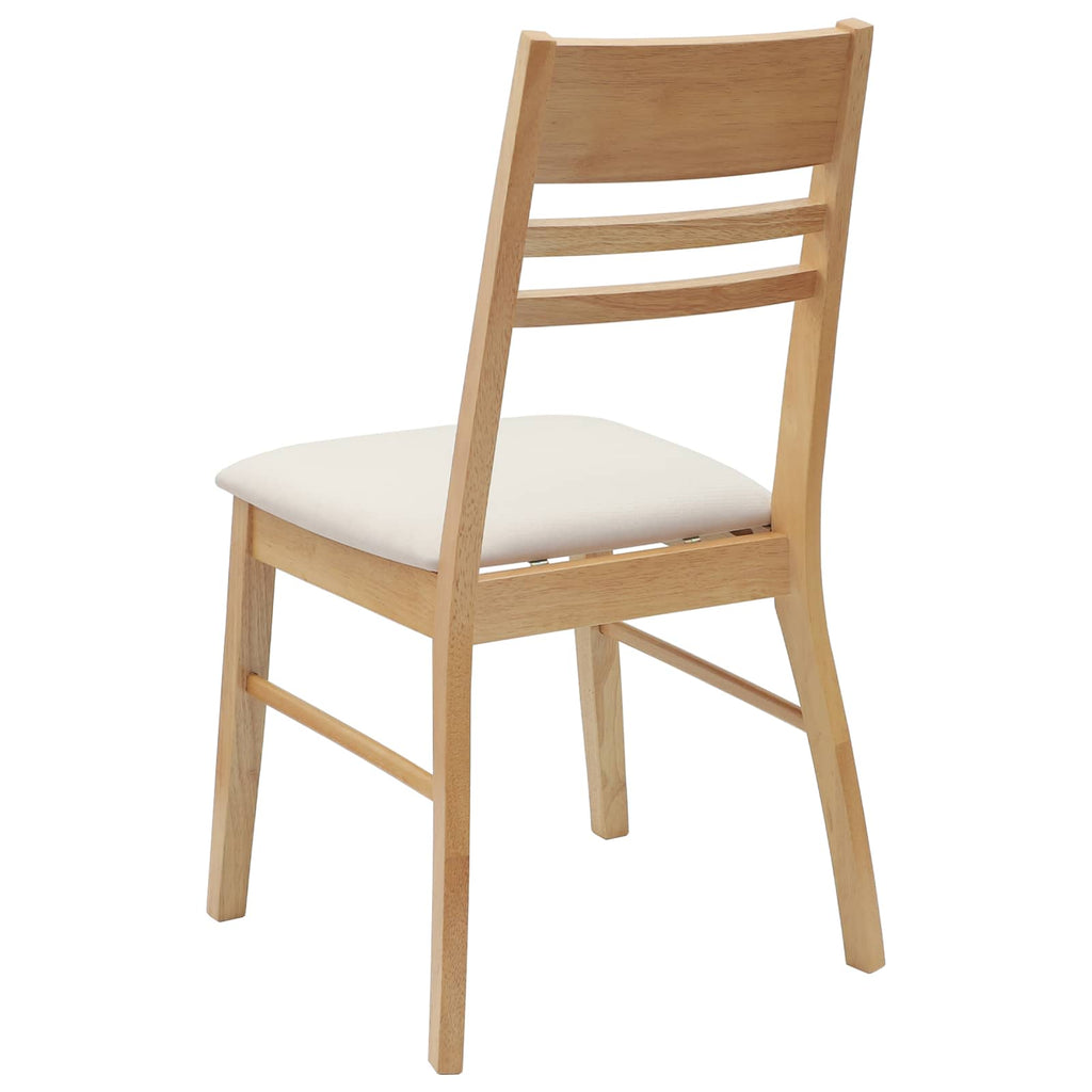 vidaXL Krzesła jadalne 2 pcs Naturalny 43 x 54 x 89 cm Drewno Gumowe