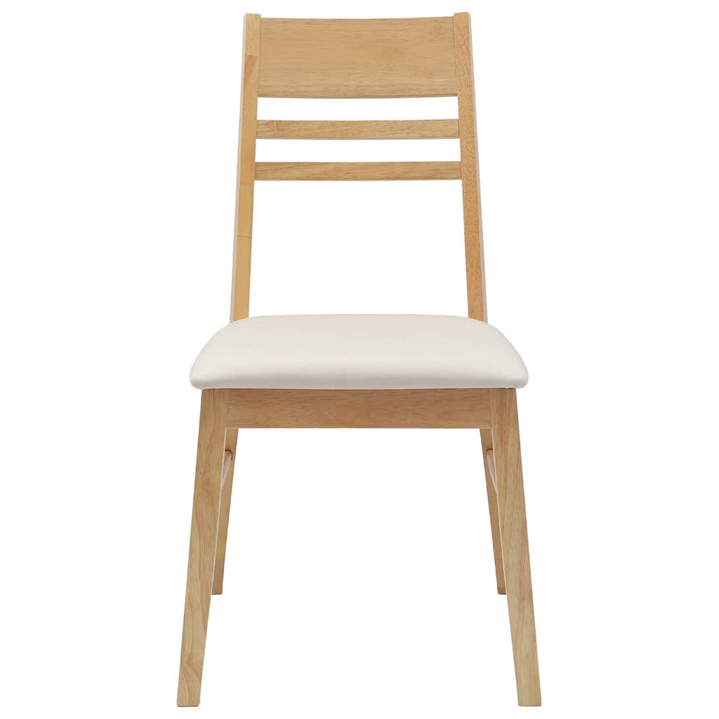 vidaXL Krzesła jadalne 2 pcs Naturalny 43 x 54 x 89 cm Drewno Gumowe