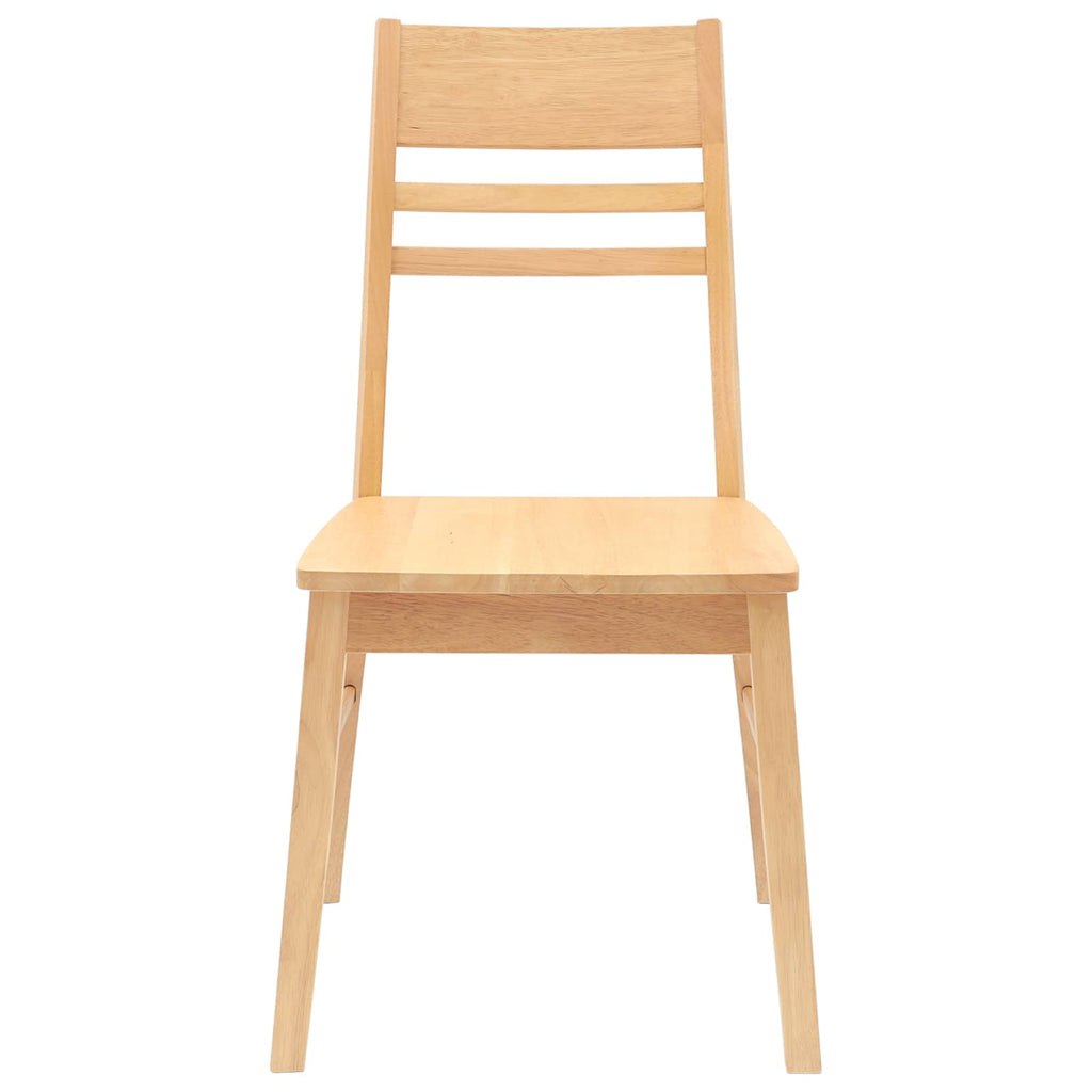 vidaXL Krzesła jadalne 2 pcs Naturalny 43 x 54 x 89 cm Drewno Gumowe