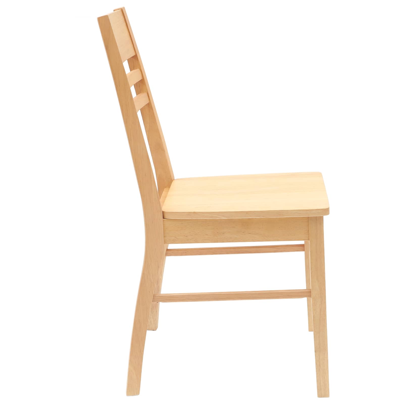 vidaXL Krzesła jadalne 2 pcs Naturalny 43 x 54 x 89 cm Drewno Gumowe