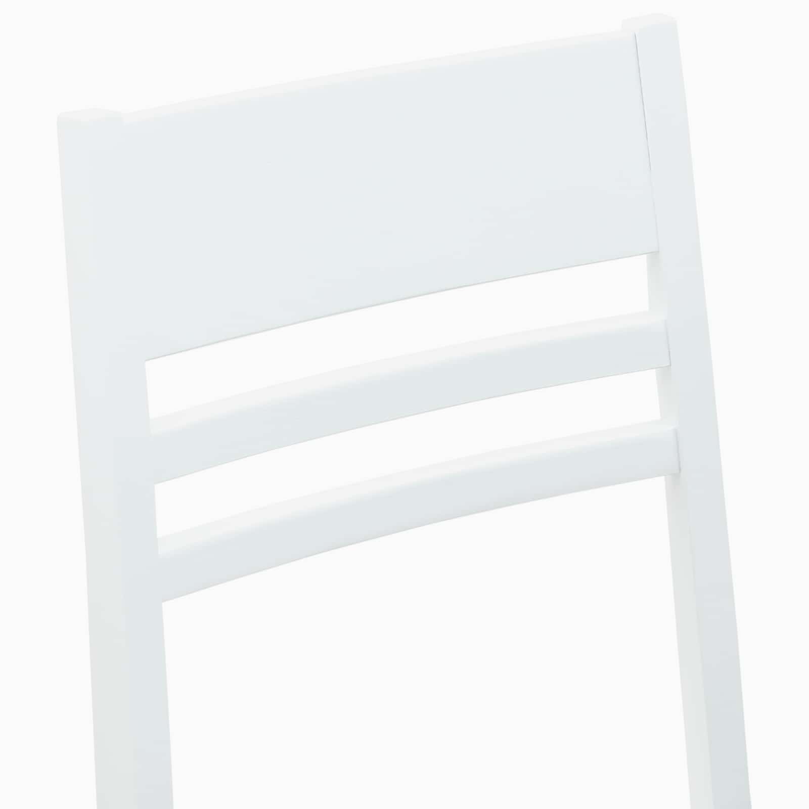vidaXL Krzesła jadalne 2 pcs Biały 43 x 54 x 89 cm Drewno Gumowe