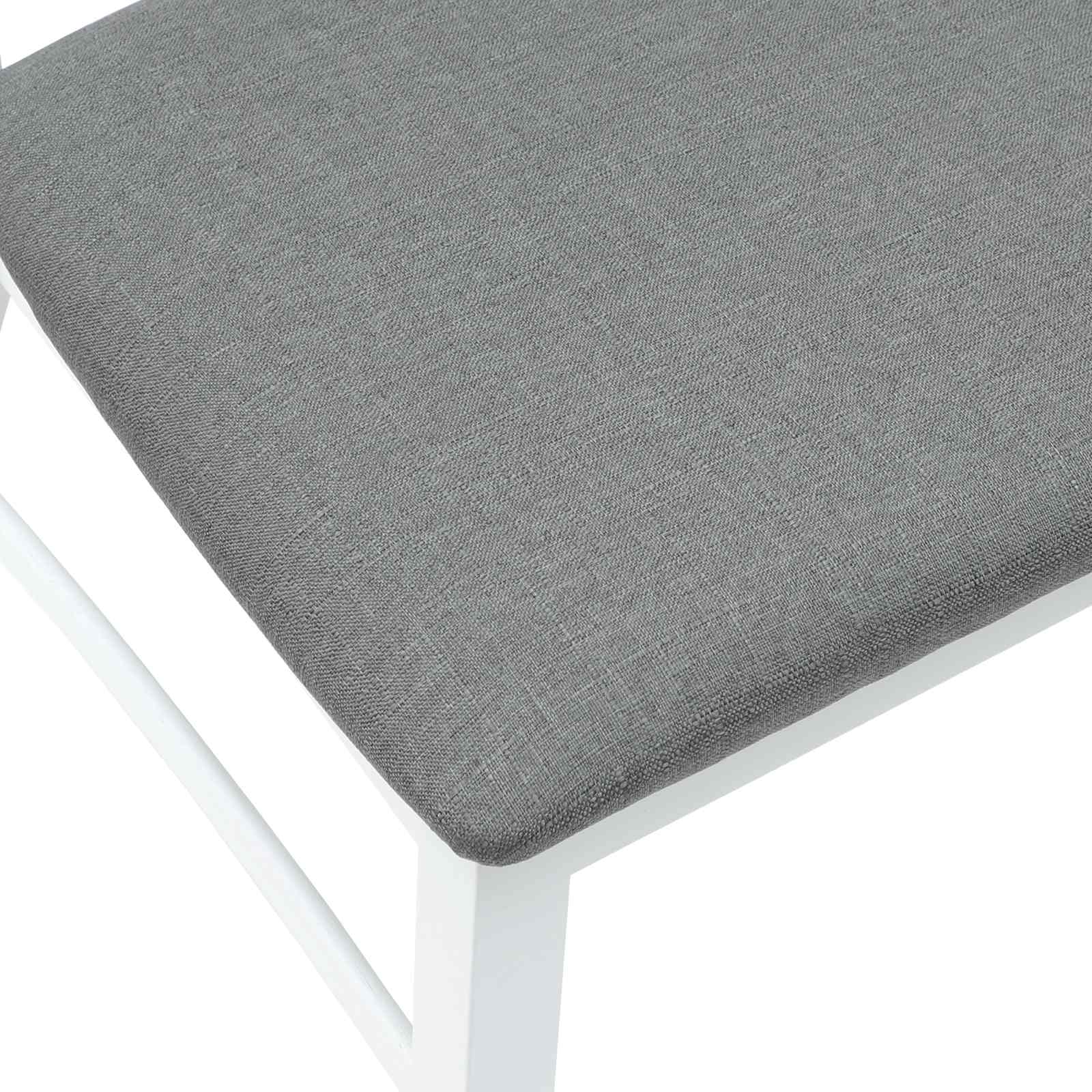 vidaXL Krzesła jadalne 2 pcs Biały 43 x 54 x 89 cm Drewno Gumowe