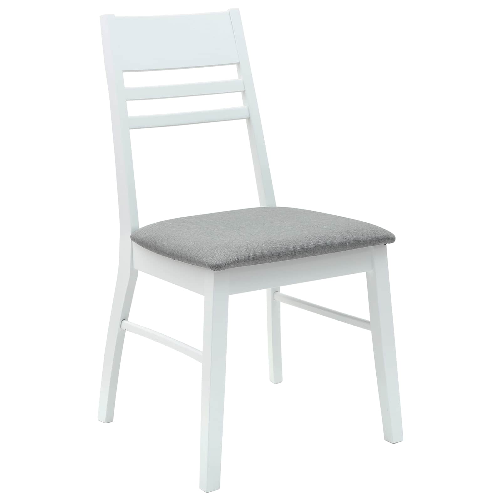 vidaXL Krzesła jadalne 2 pcs Biały 43 x 54 x 89 cm Drewno Gumowe