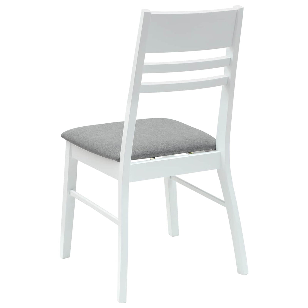 vidaXL Krzesła jadalne 2 pcs Biały 43 x 54 x 89 cm Drewno Gumowe