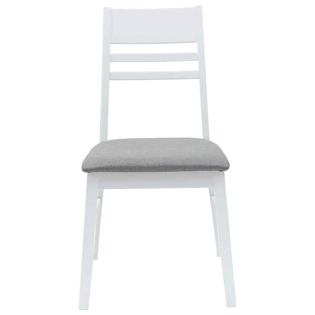 vidaXL Krzesła jadalne 2 pcs Biały 43 x 54 x 89 cm Drewno Gumowe