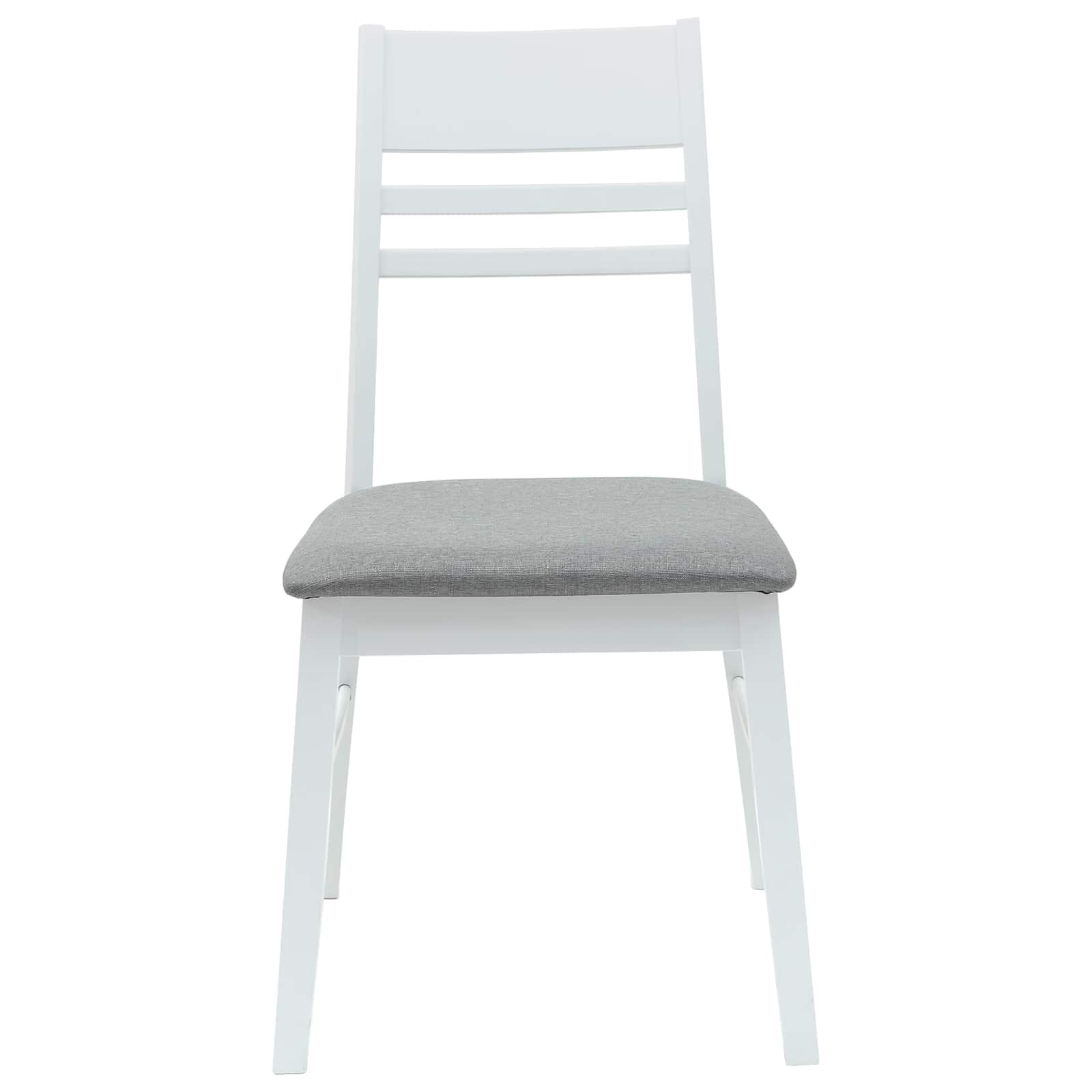 vidaXL Krzesła jadalne 2 pcs Biały 43 x 54 x 89 cm Drewno Gumowe