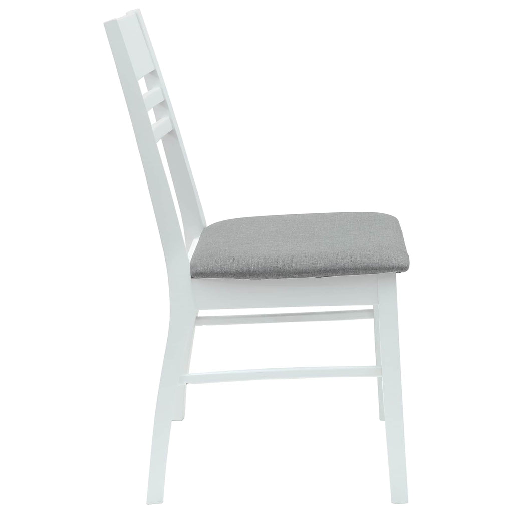 vidaXL Krzesła jadalne 2 pcs Biały 43 x 54 x 89 cm Drewno Gumowe