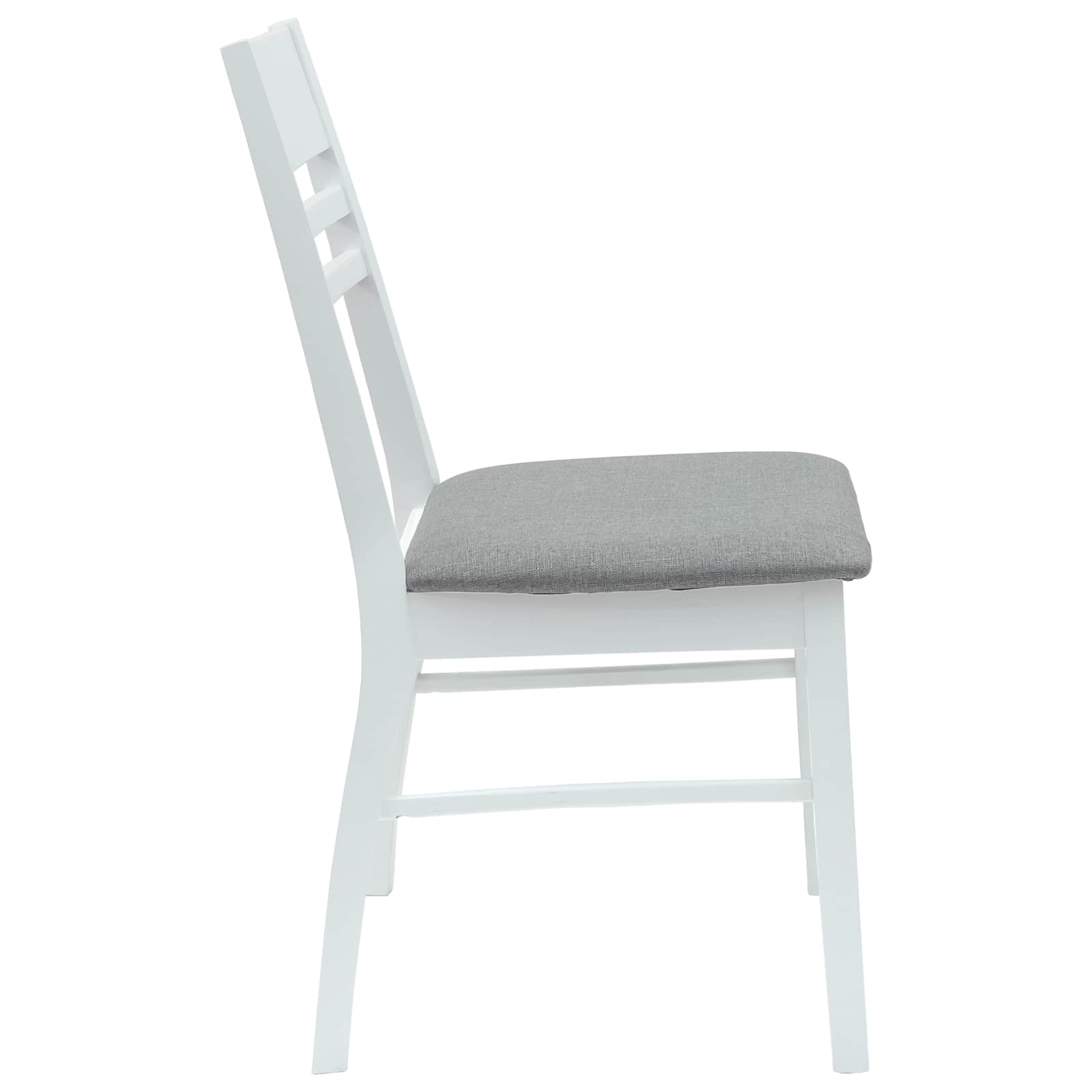 vidaXL Krzesła jadalne 2 pcs Biały 43 x 54 x 89 cm Drewno Gumowe