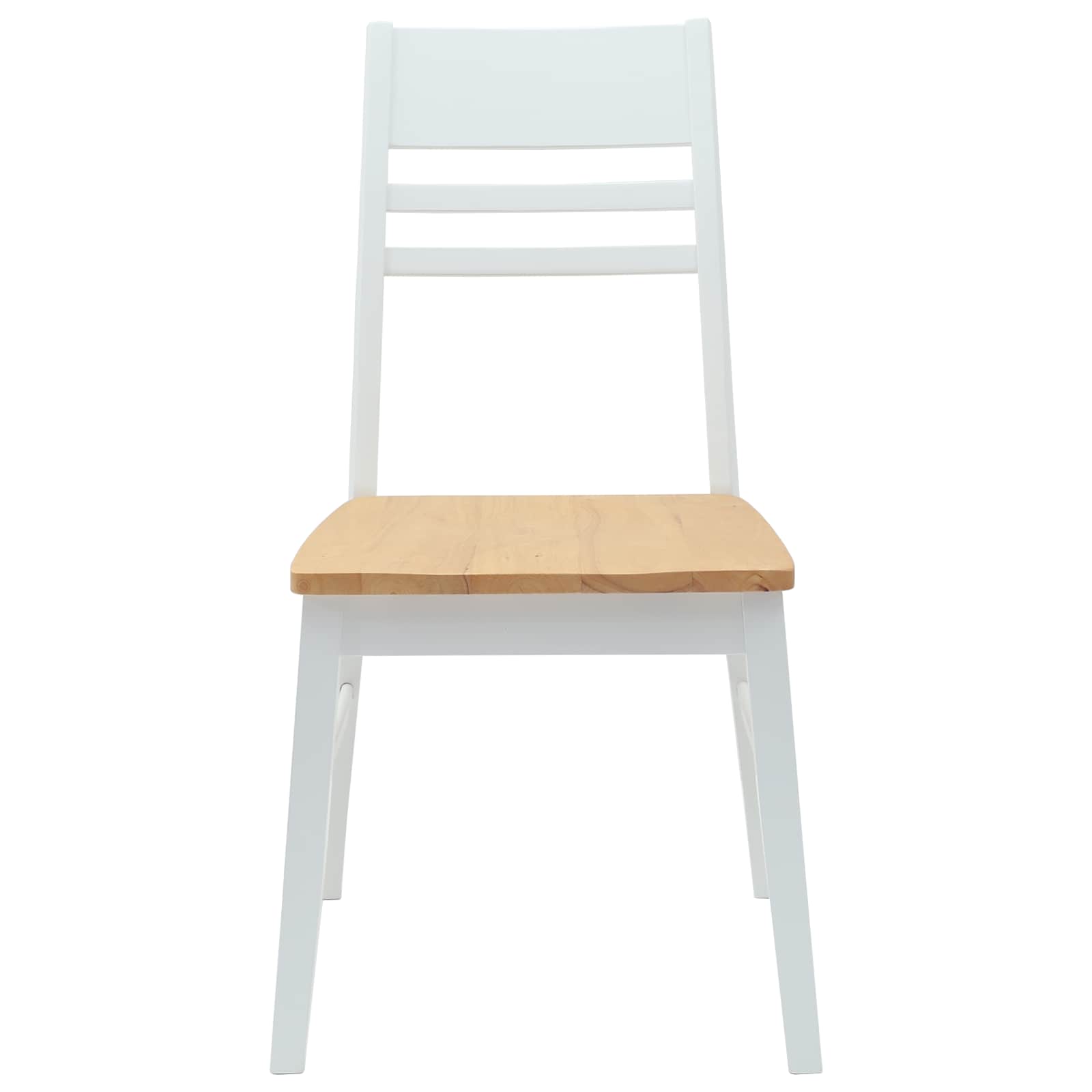 vidaXL Krzesła jadalne 2 pcs Biały 43 x 54 x 89 cm Drewno Gumowe