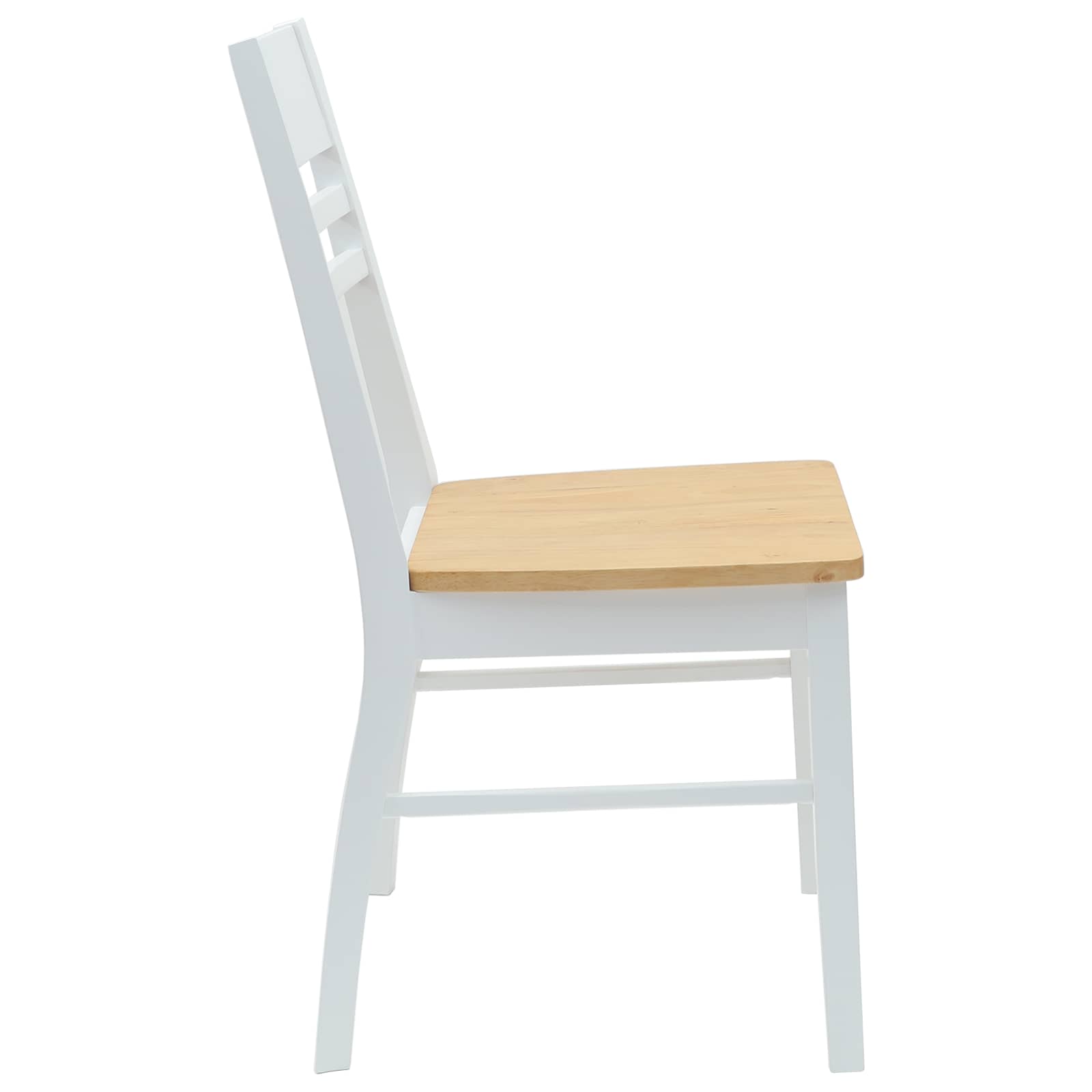 vidaXL Krzesła jadalne 2 pcs Biały 43 x 54 x 89 cm Drewno Gumowe