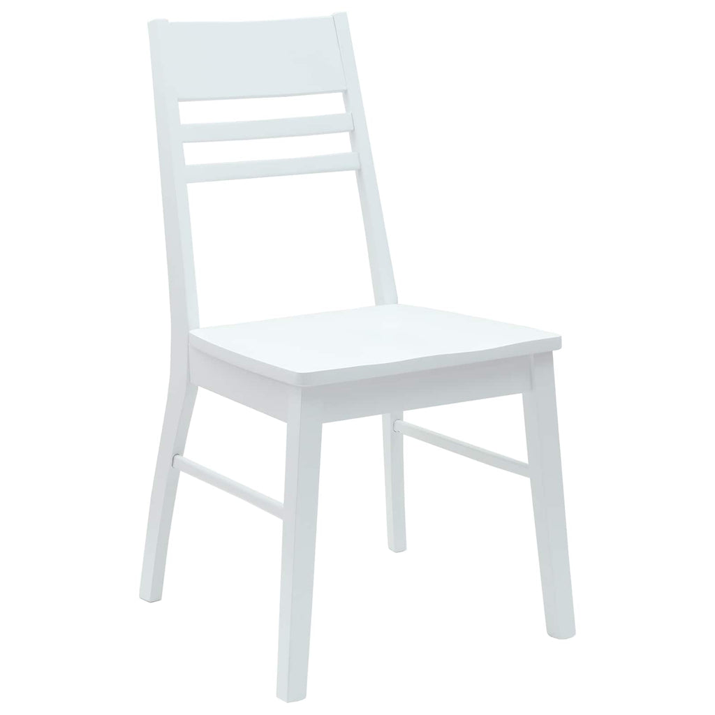 vidaXL Krzesła jadalne 2 pcs Biały 43 x 54 x 89 cm Drewno Gumowe