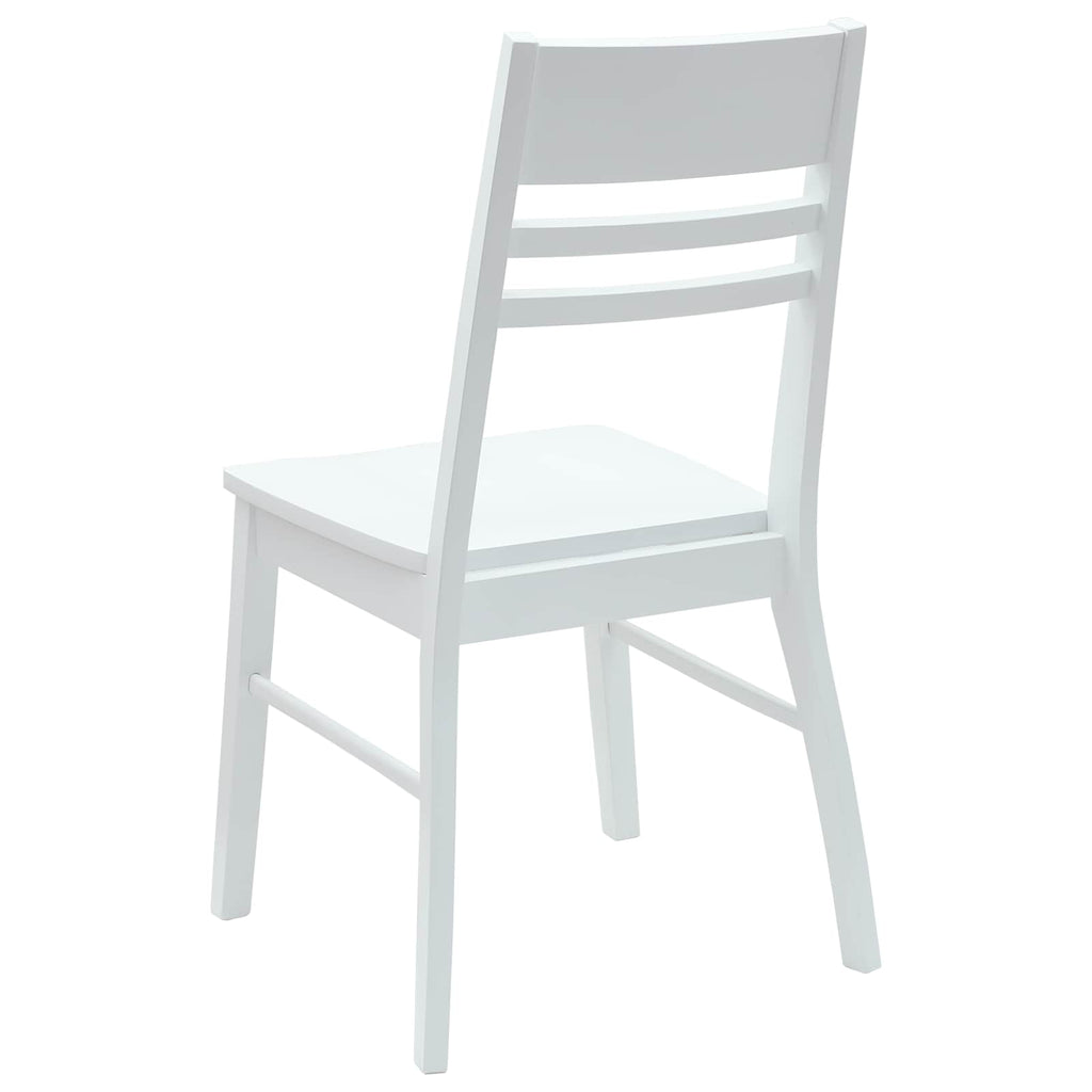 vidaXL Krzesła jadalne 2 pcs Biały 43 x 54 x 89 cm Drewno Gumowe