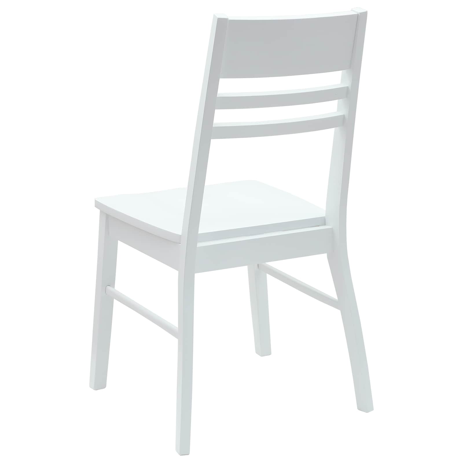 vidaXL Krzesła jadalne 2 pcs Biały 43 x 54 x 89 cm Drewno Gumowe