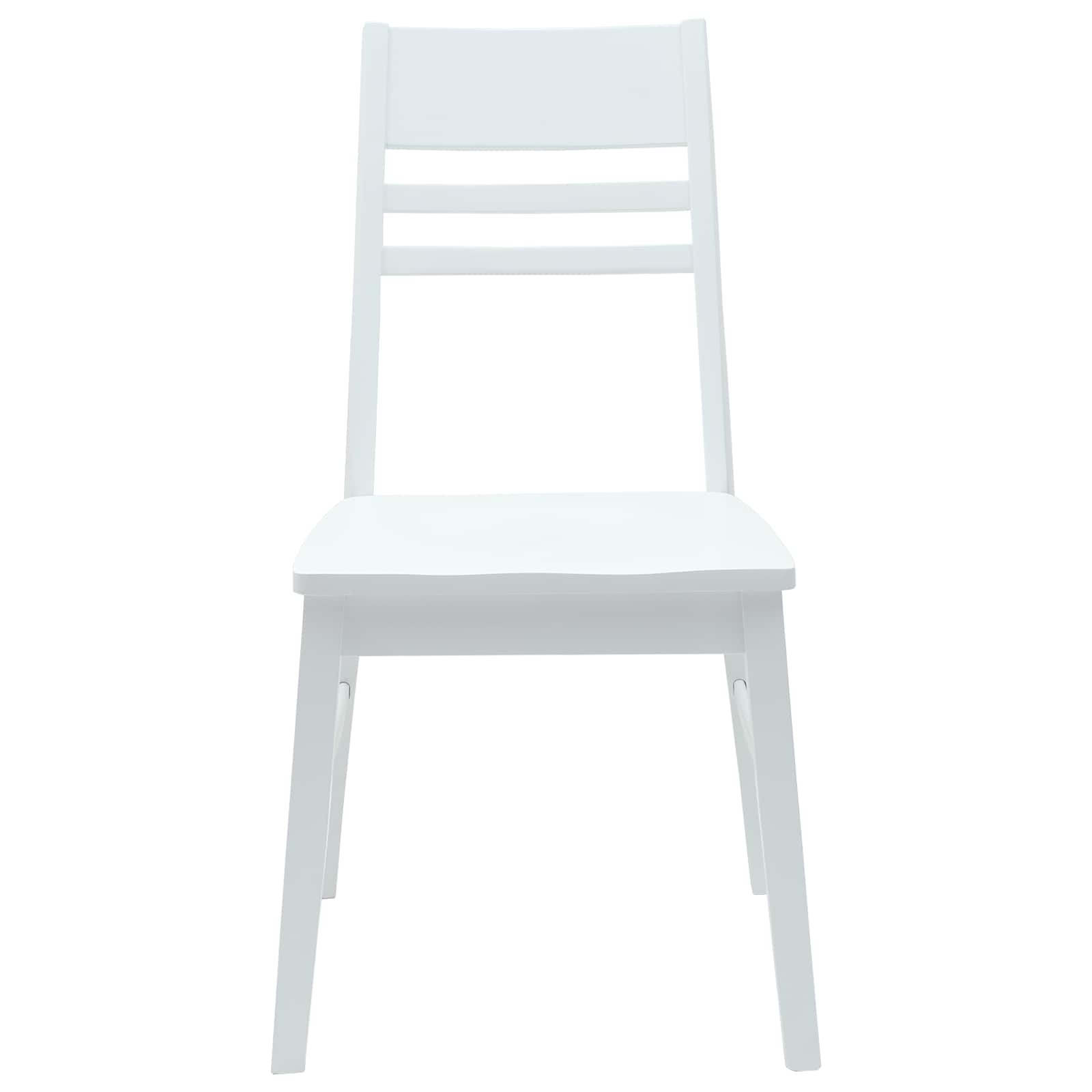 vidaXL Krzesła jadalne 2 pcs Biały 43 x 54 x 89 cm Drewno Gumowe