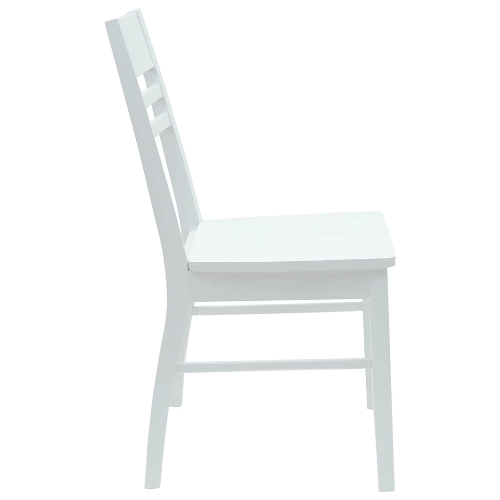 vidaXL Krzesła jadalne 2 pcs Biały 43 x 54 x 89 cm Drewno Gumowe