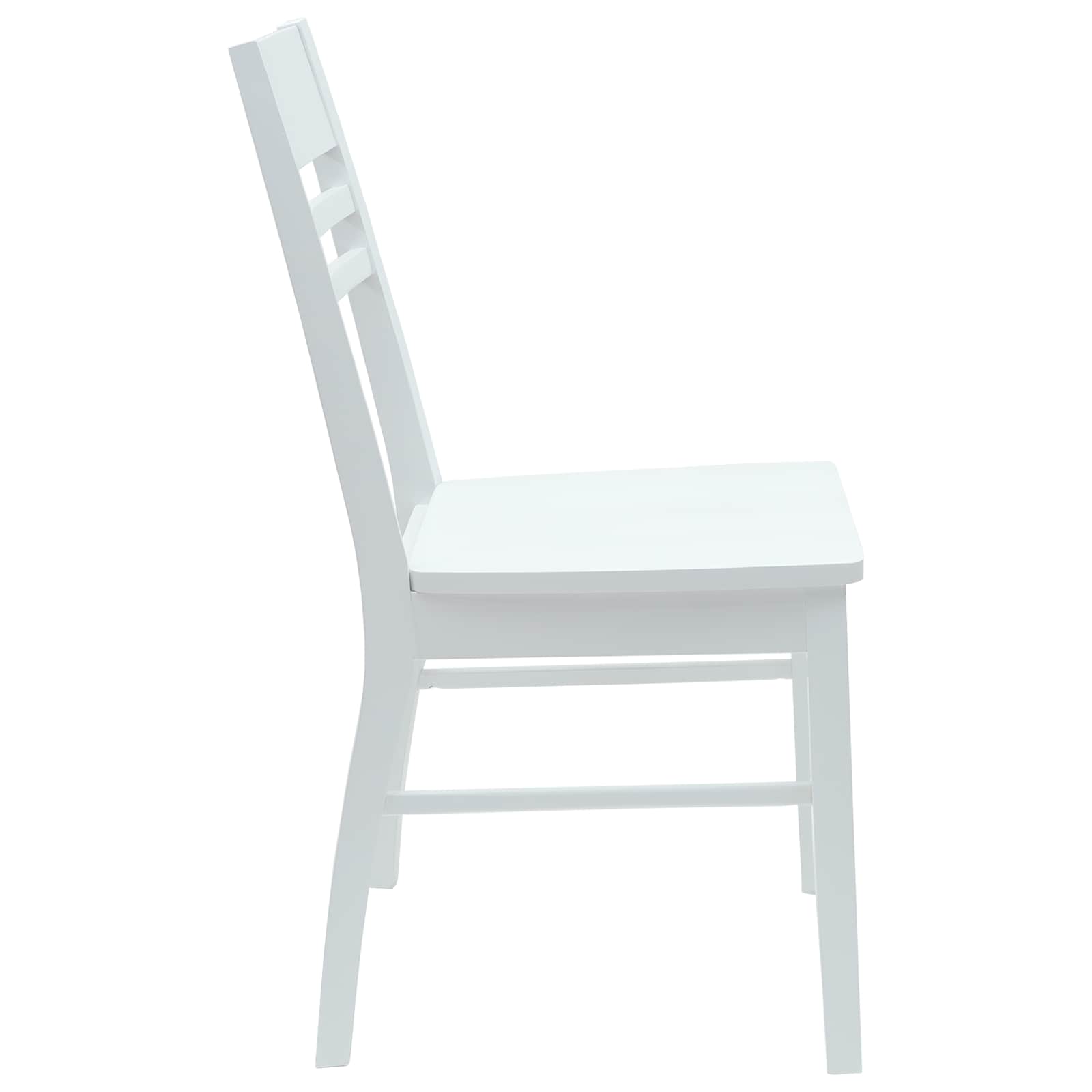 vidaXL Krzesła jadalne 2 pcs Biały 43 x 54 x 89 cm Drewno Gumowe