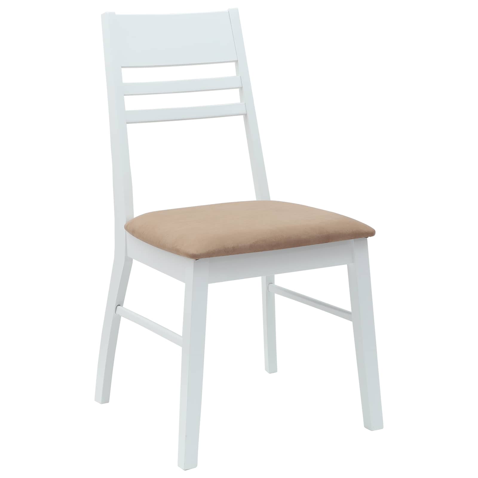 vidaXL Krzesła jadalne 2 pcs Biały 43 x 54 x 89 cm Drewno Gumowe