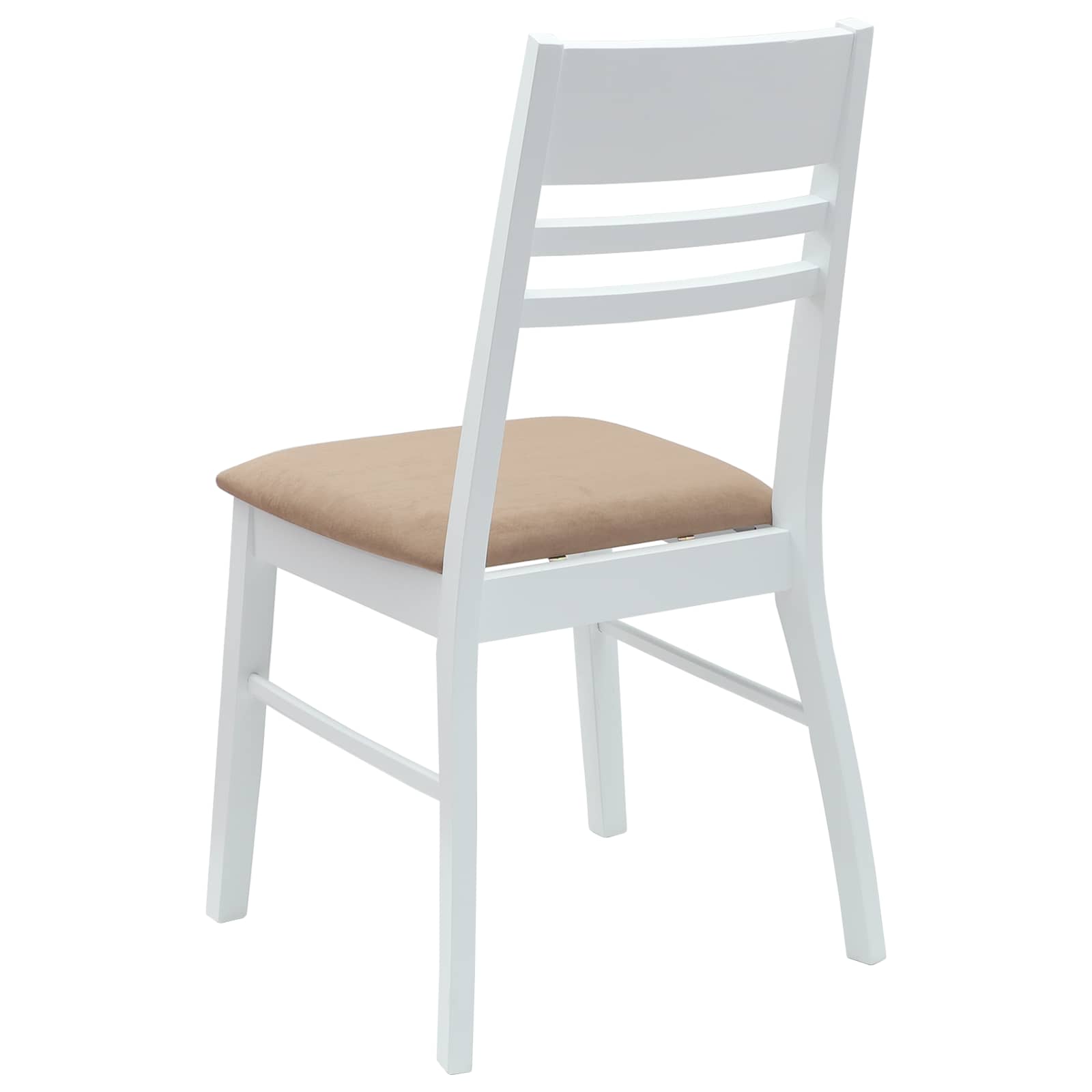 vidaXL Krzesła jadalne 2 pcs Biały 43 x 54 x 89 cm Drewno Gumowe