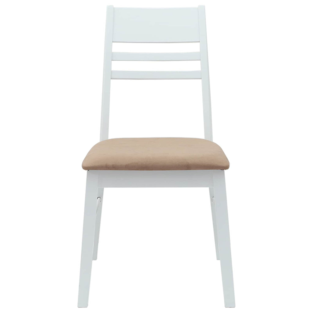 vidaXL Krzesła jadalne 2 pcs Biały 43 x 54 x 89 cm Drewno Gumowe