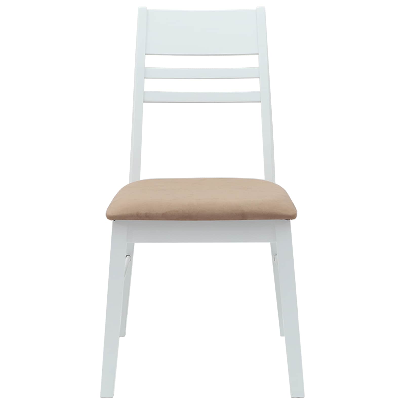vidaXL Krzesła jadalne 2 pcs Biały 43 x 54 x 89 cm Drewno Gumowe