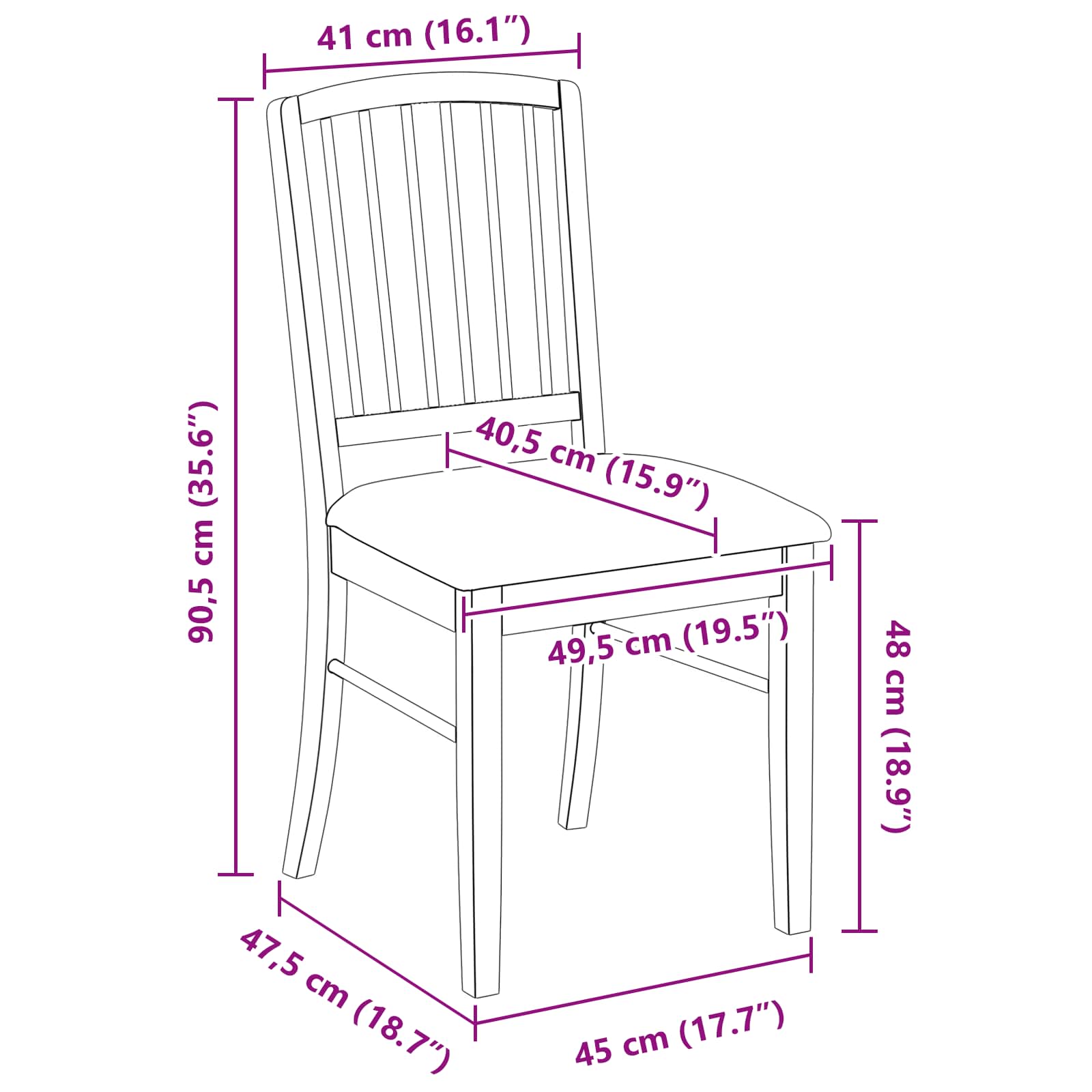 vidaXL Krzesła jadalne 2 pcs Jasny Brąz 50 x 52,5 x 91 cm