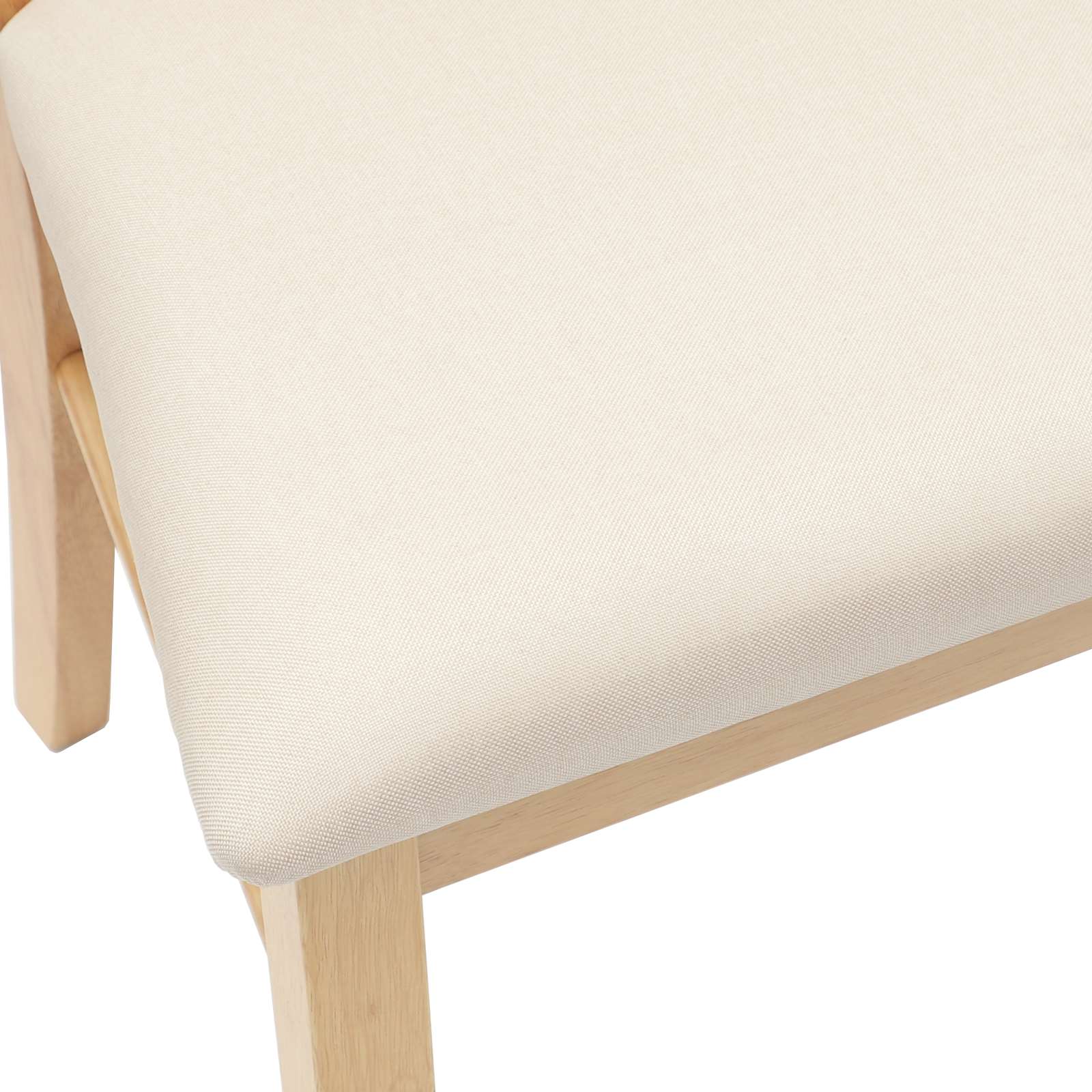 vidaXL Krzesła jadalne 2 pcs Naturalny 50 x 52,5 x 91 cm Drewno Gumowe