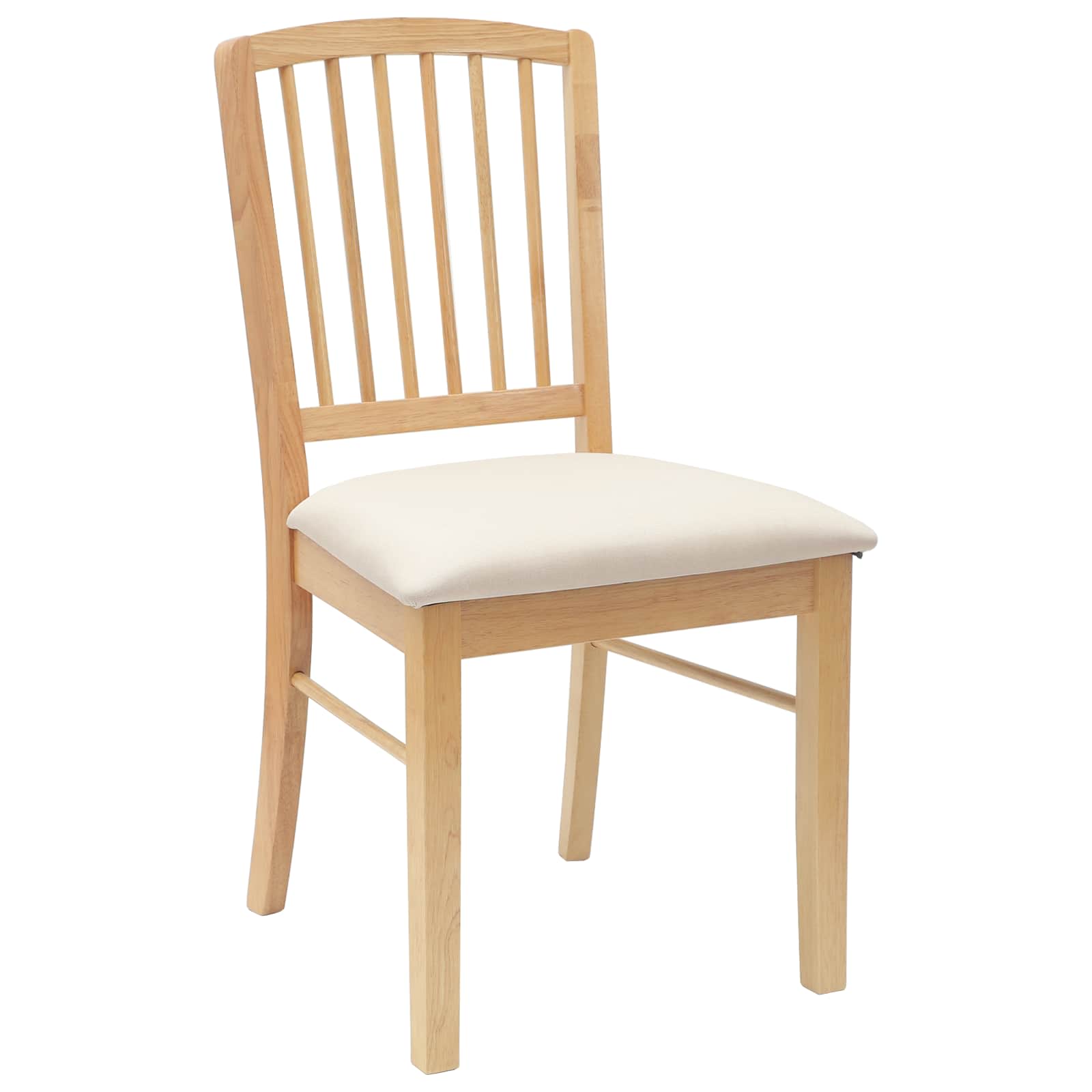 vidaXL Krzesła jadalne 2 pcs Naturalny 50 x 52,5 x 91 cm Drewno Gumowe