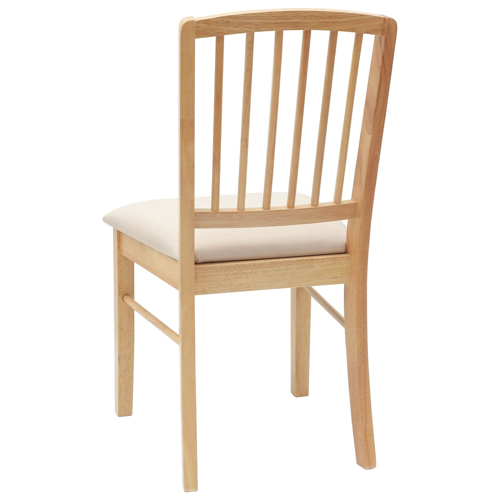 vidaXL Krzesła jadalne 2 pcs Naturalny 50 x 52,5 x 91 cm Drewno Gumowe