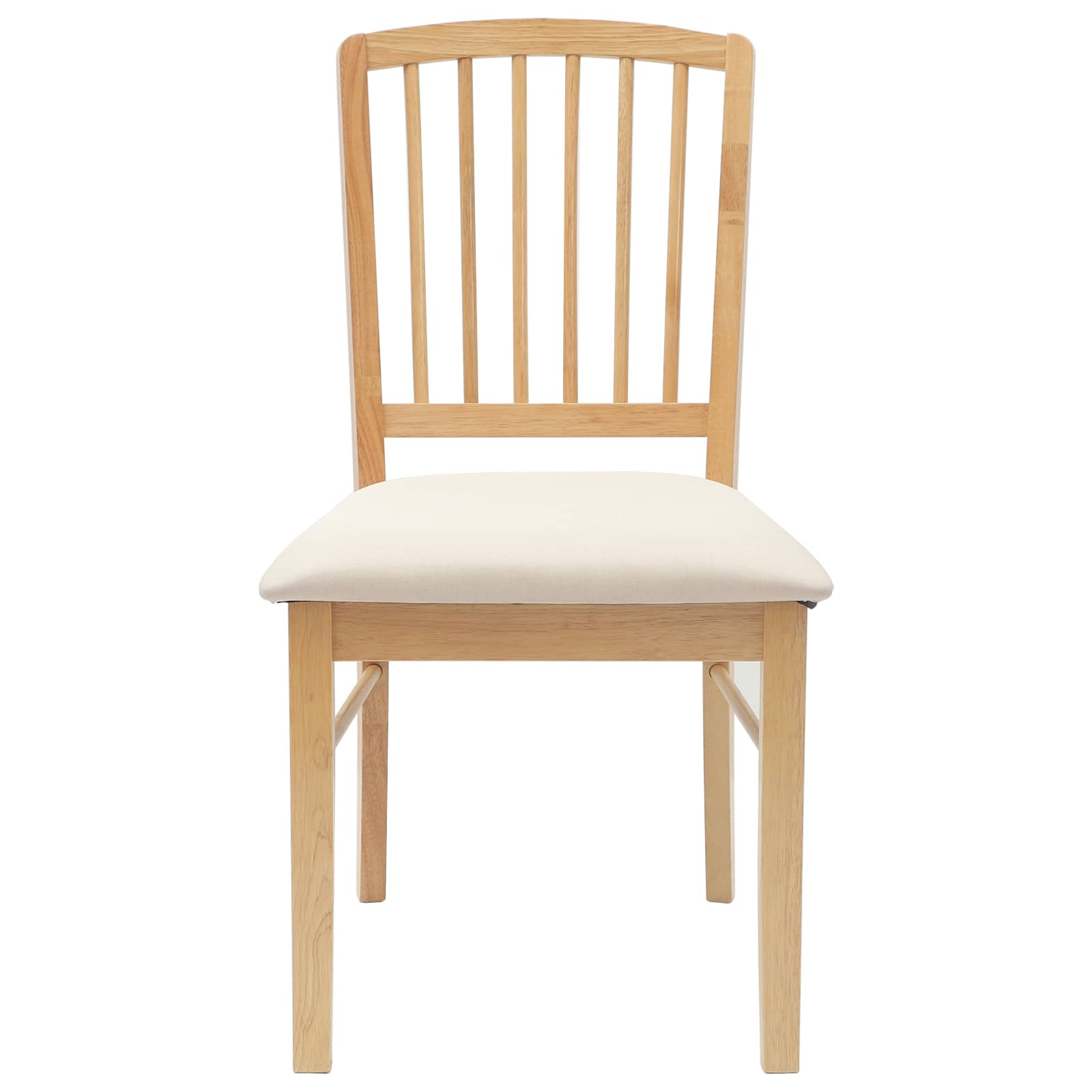 vidaXL Krzesła jadalne 2 pcs Naturalny 50 x 52,5 x 91 cm Drewno Gumowe