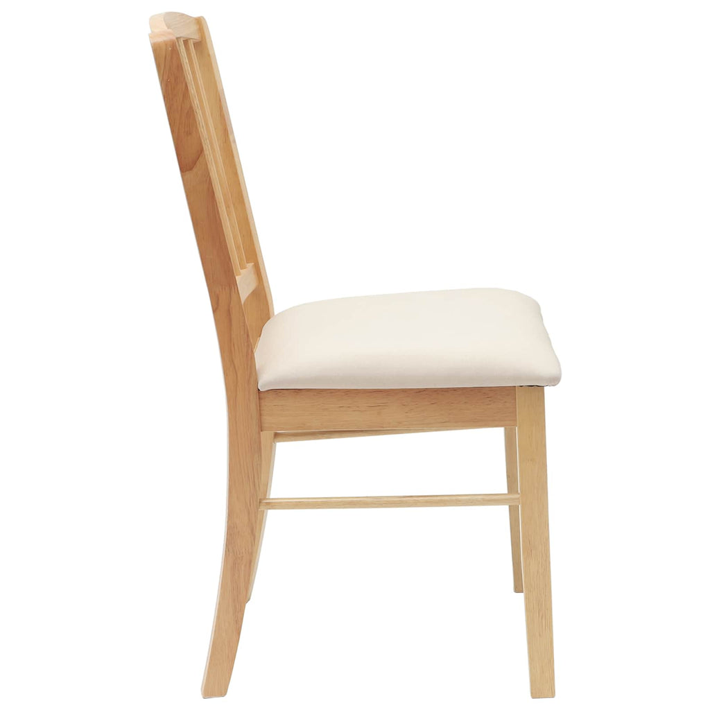 vidaXL Krzesła jadalne 2 pcs Naturalny 50 x 52,5 x 91 cm Drewno Gumowe